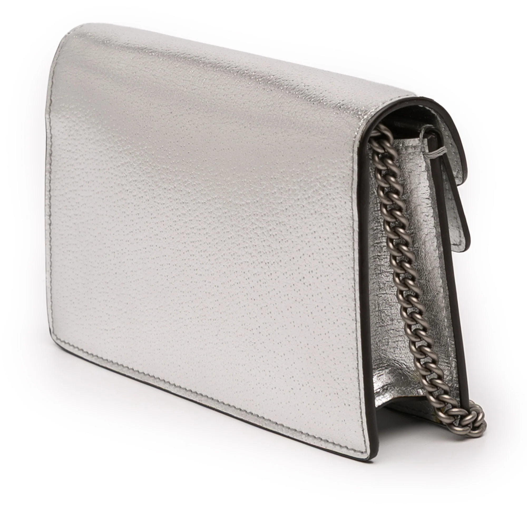 Gucci | Pre-Owned Mini Leather Dionysus Crossbody | Silver - Image 4
