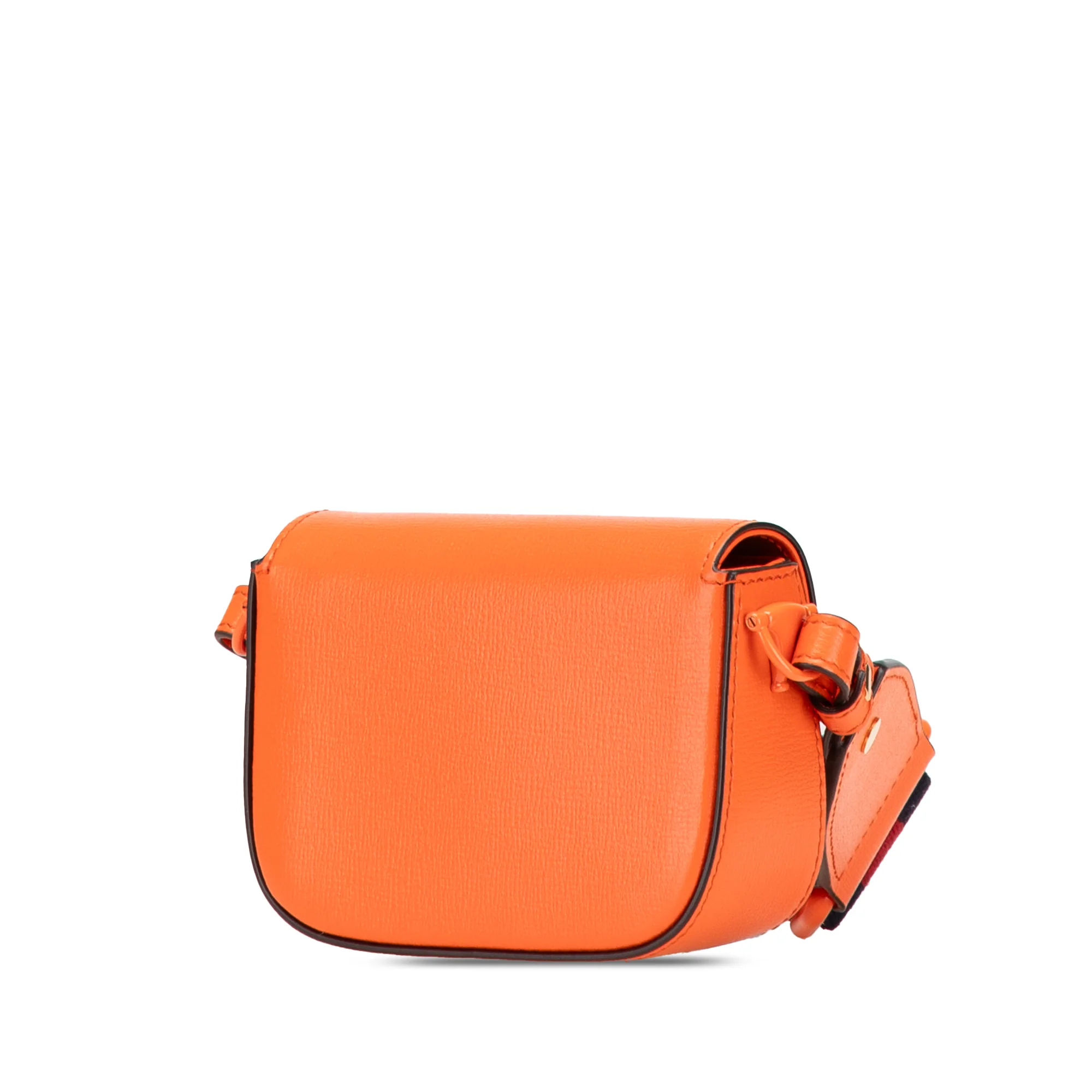 Gucci | Pre-Owned Mini Leather Horsebit 1955 Web Satchel | Orange - Image 7