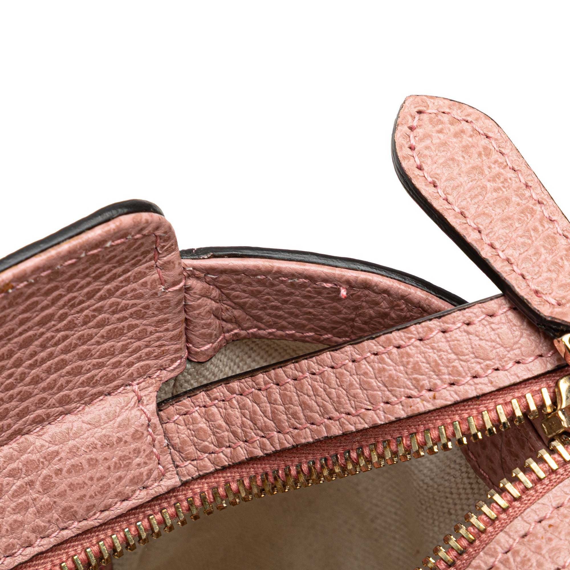 Gucci | Pre-Owned Mini Leather Swing Satchel | Pink - Image 3