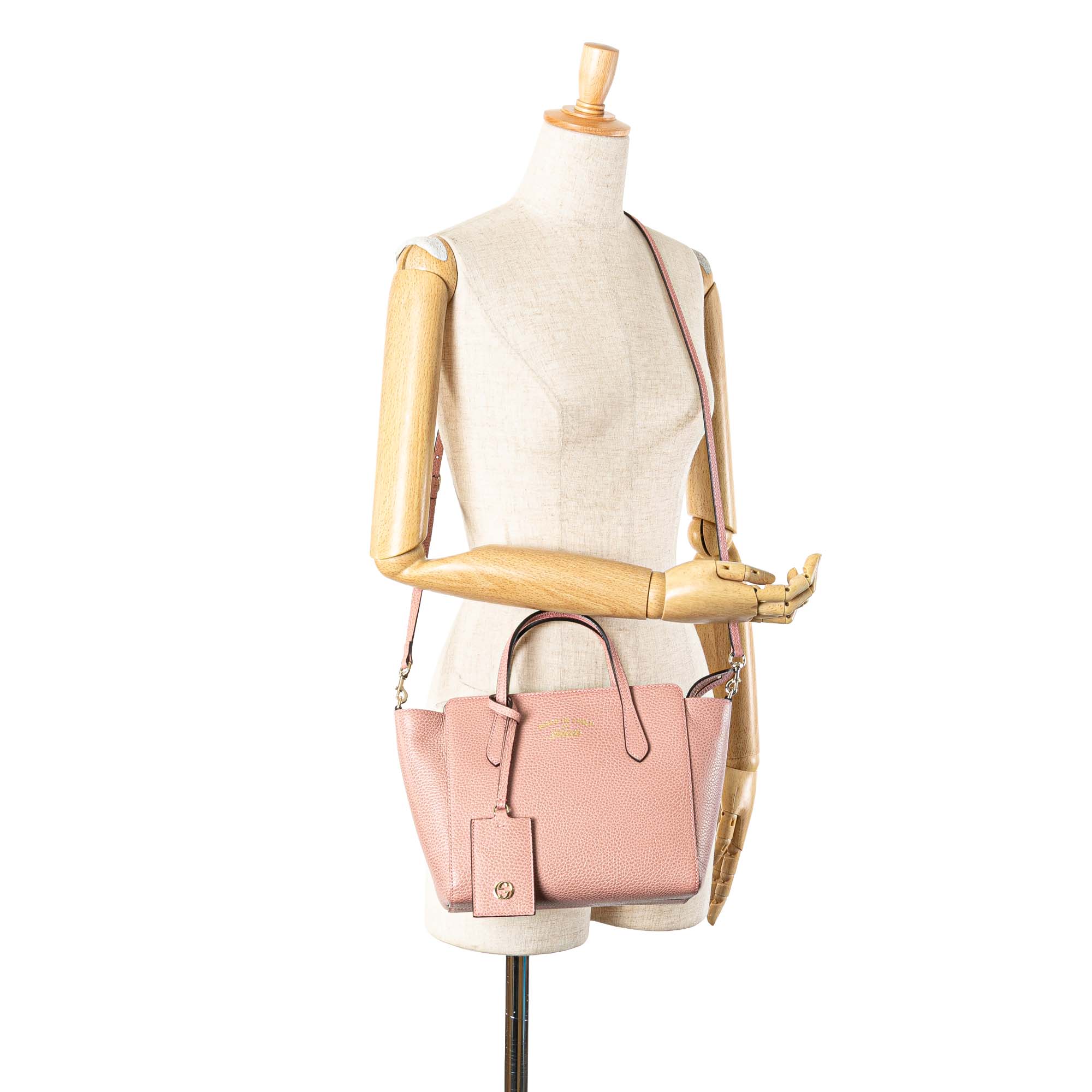 Gucci | Pre-Owned Mini Leather Swing Satchel | Pink - Image 5