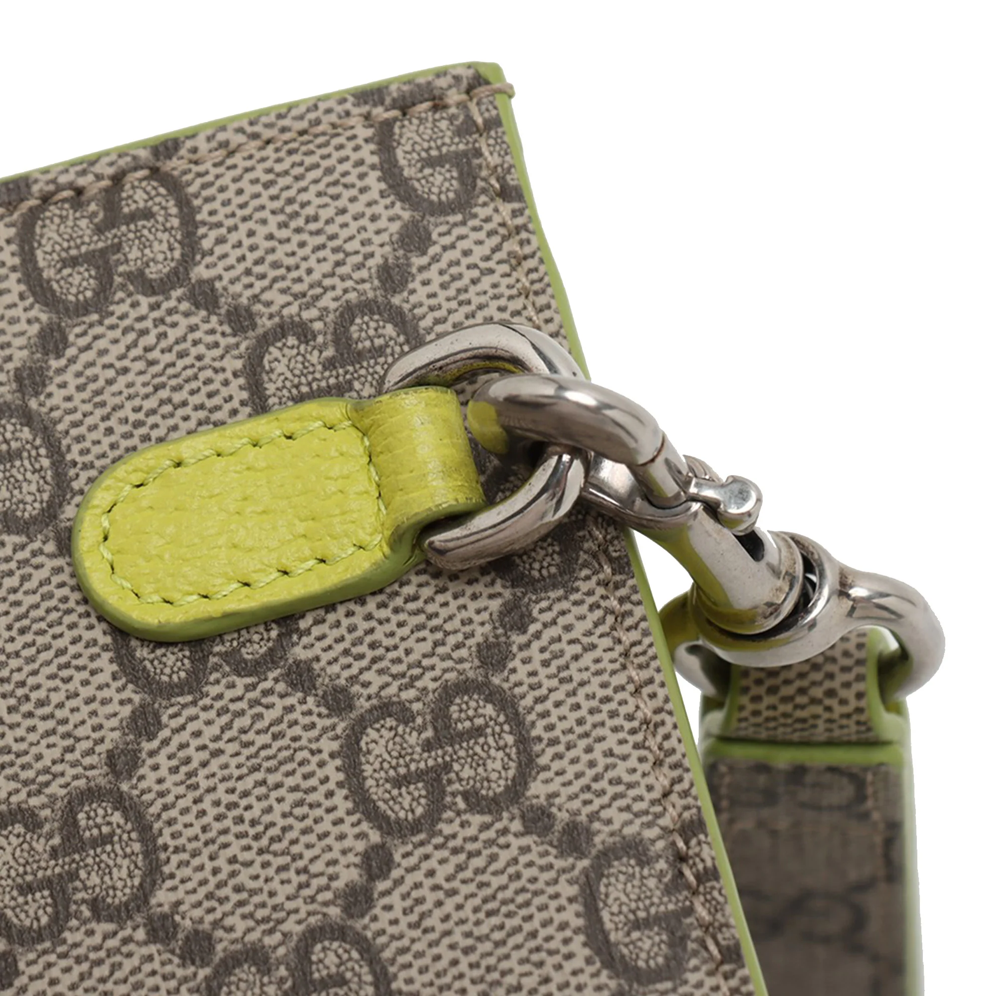 Gucci | Pre-Owned Small Bicolor GG Supreme Pouch | Beige - Image 6