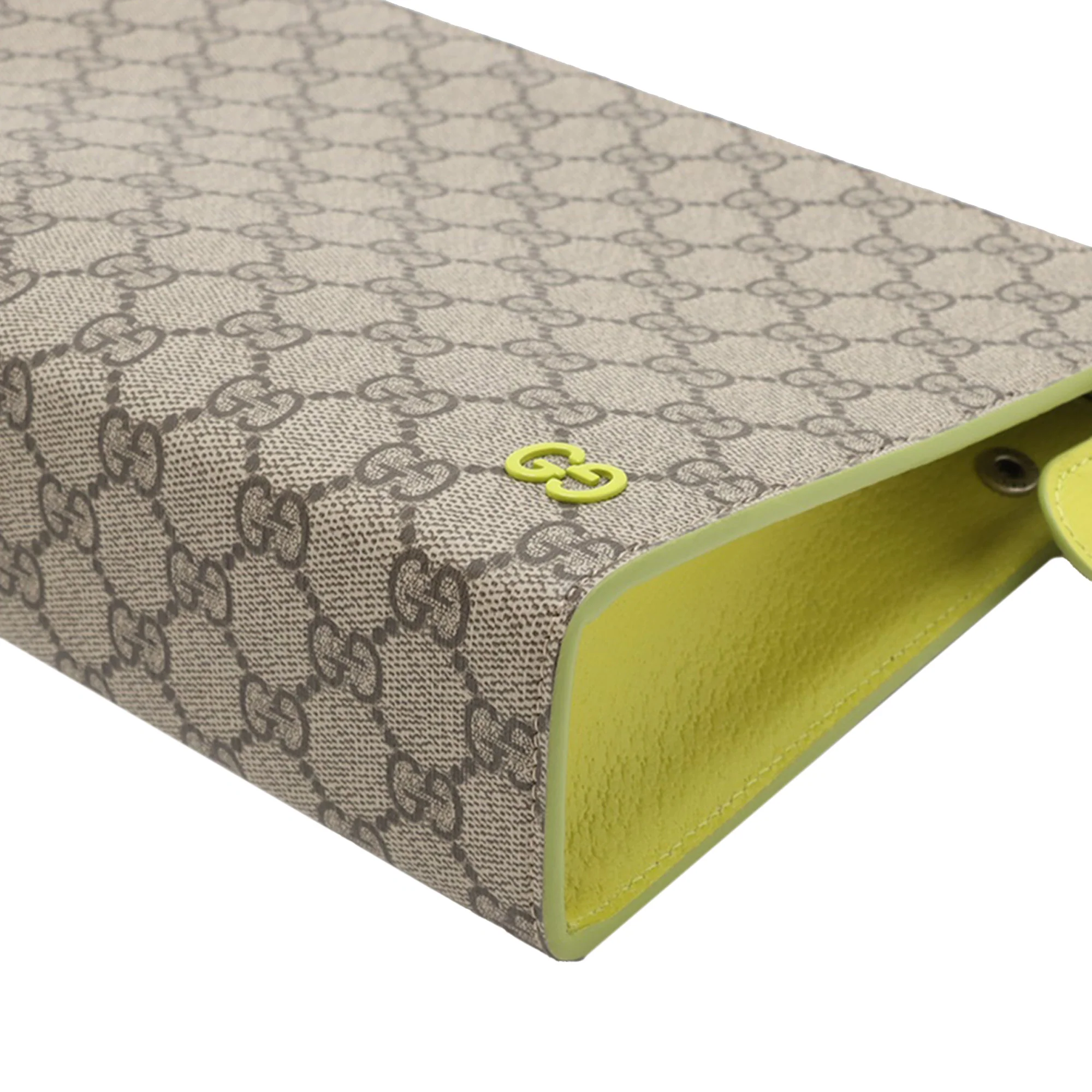 Gucci | Pre-Owned Small Bicolor GG Supreme Pouch | Beige - Image 8