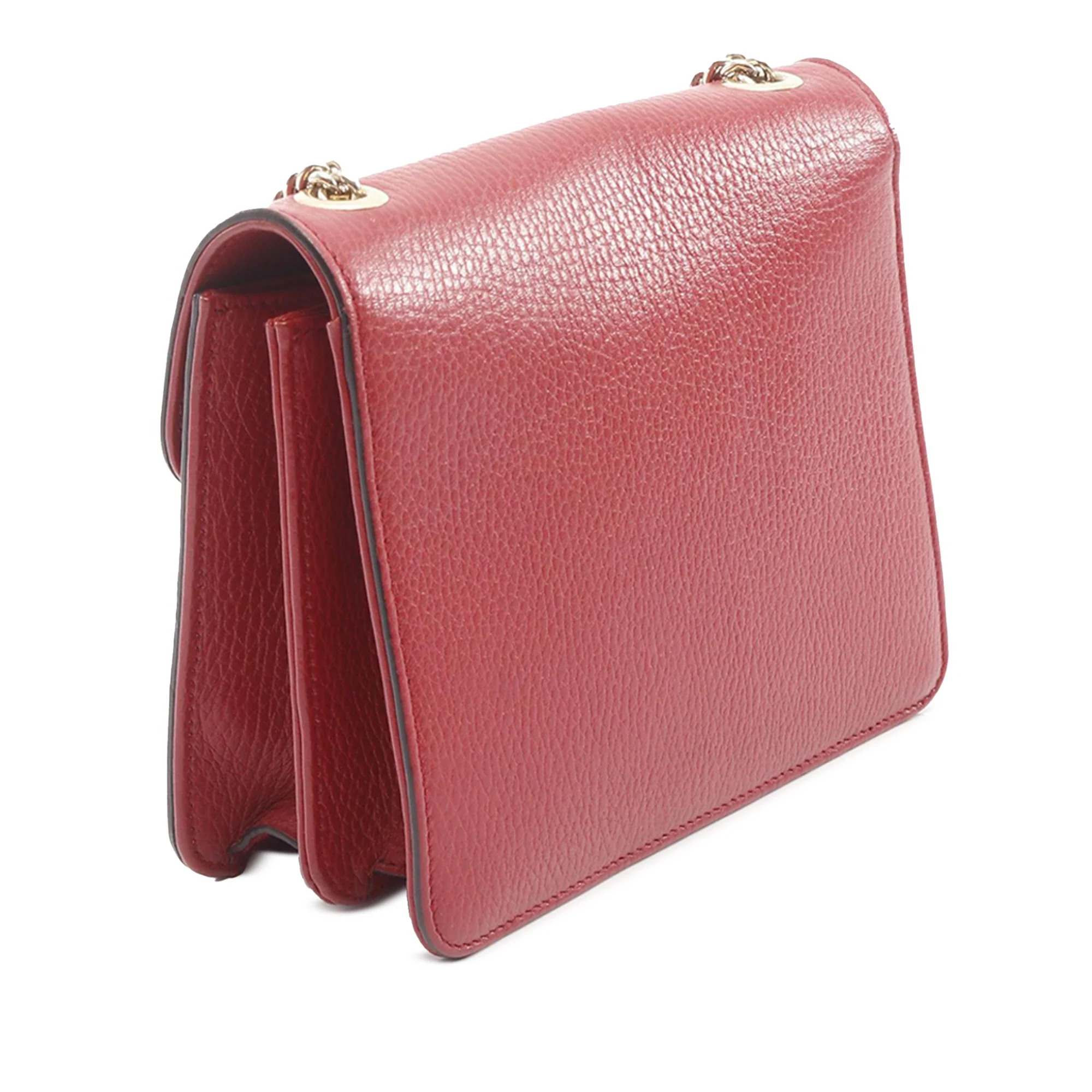 Gucci | Pre-Owned Small Dollar Calfskin Interlocking G Crossbody - I | Red - Image 2