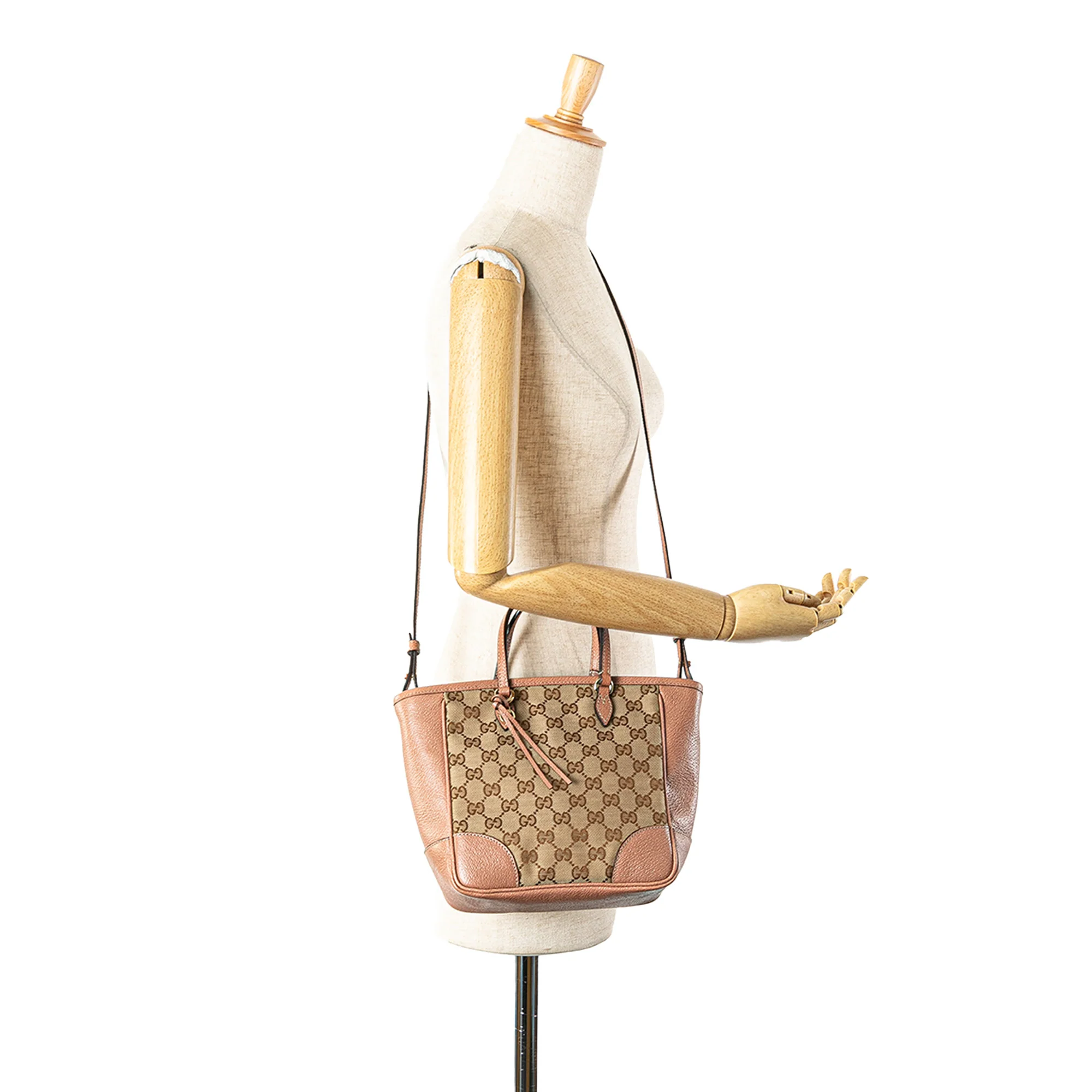 Gucci | Pre-Owned Small GG Canvas Bree Satchel | Beige - Image 3