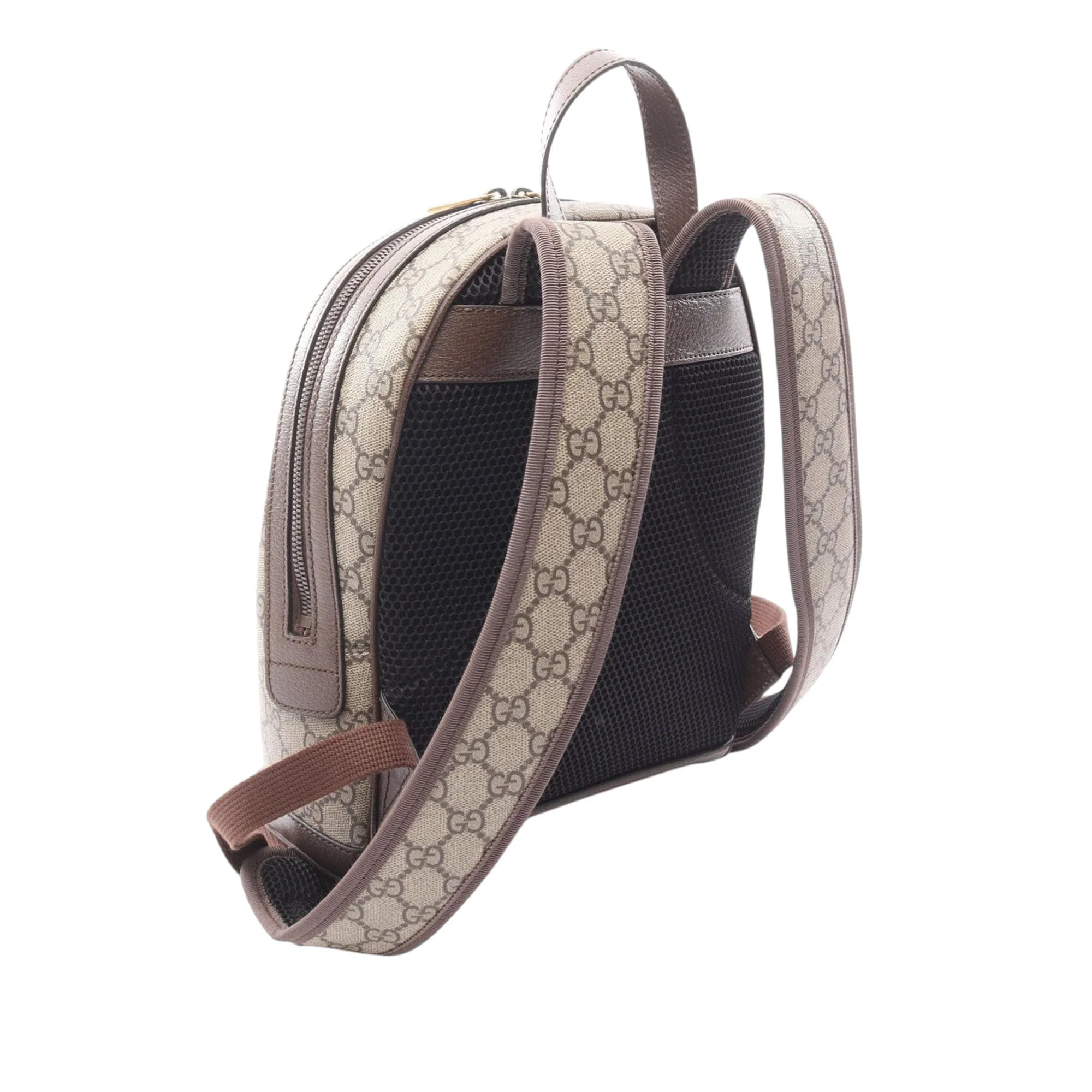 Gucci | Pre-Owned Small GG Supreme Ophidia Web Backpack | Beige - Image 2