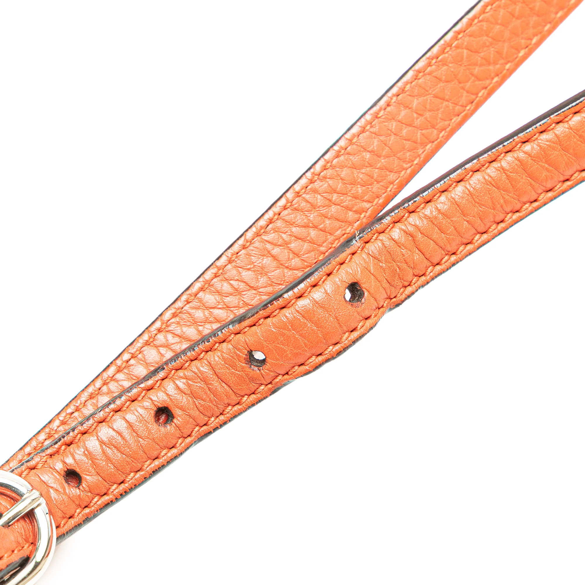 Gucci | Pre-Owned Small Leather Bamboo Daily Satchel | Orange - Image 3