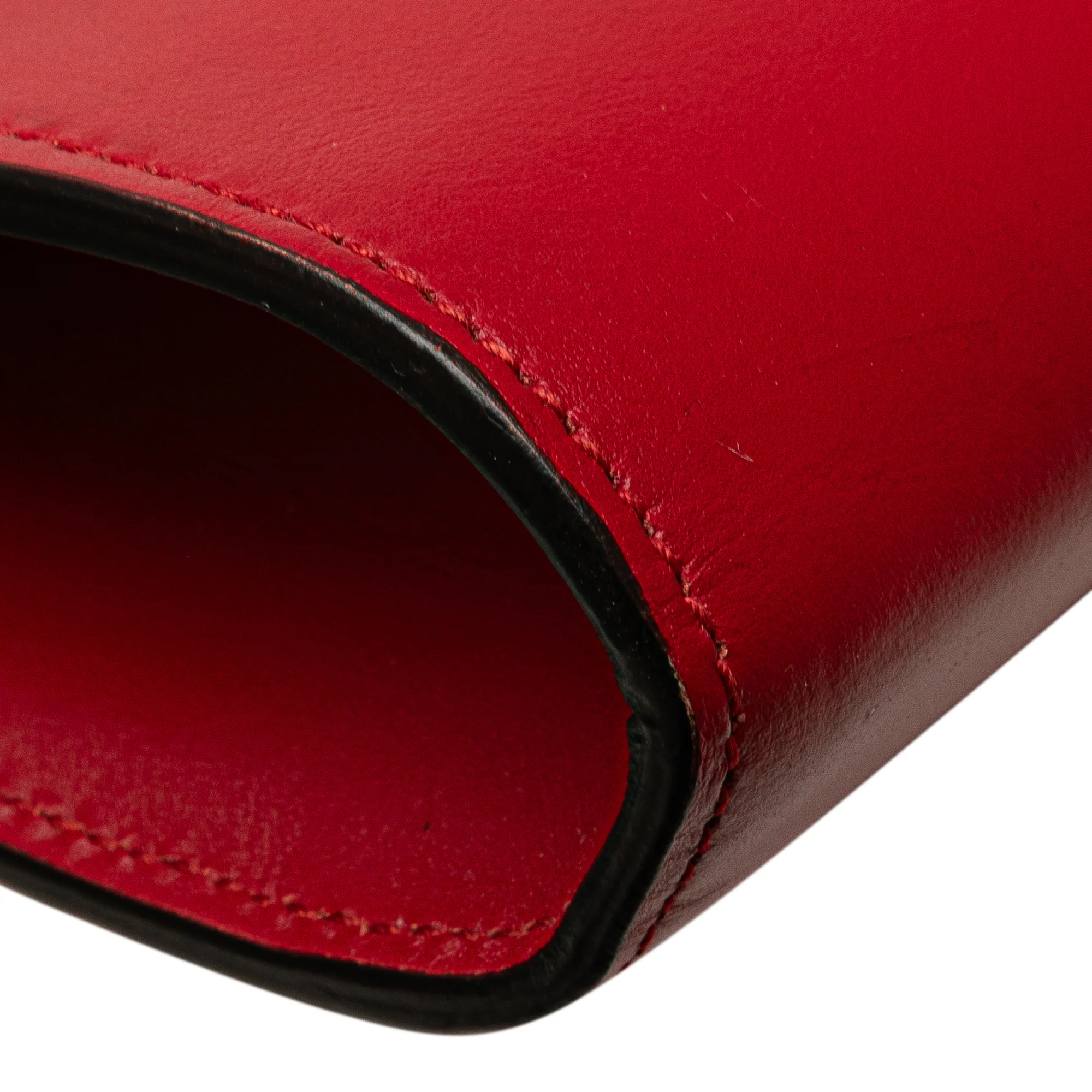 Gucci | Pre-Owned Small Leather Zumi Satchel | Red - Image 13