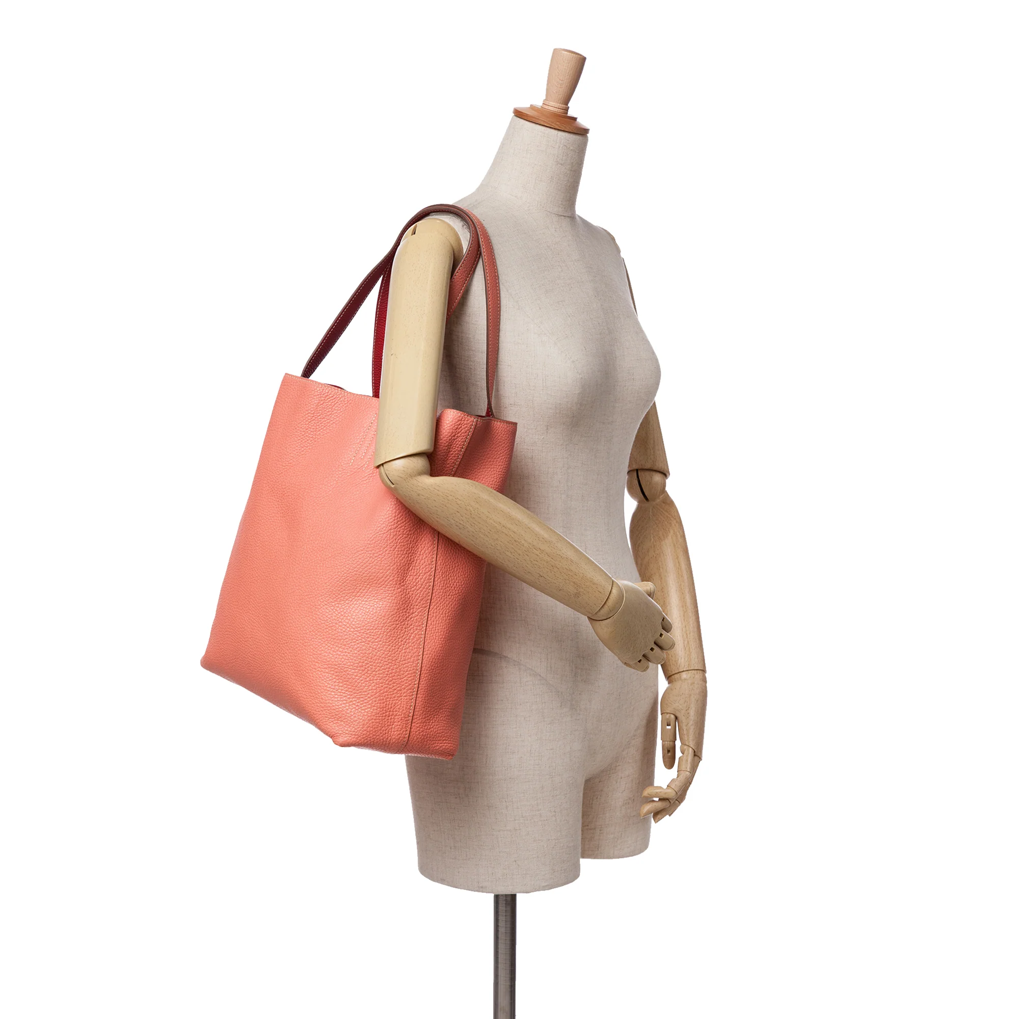 Hermes | Pre-Owned Clemence Double Sens 36 | Pink/Salmon - Image 9
