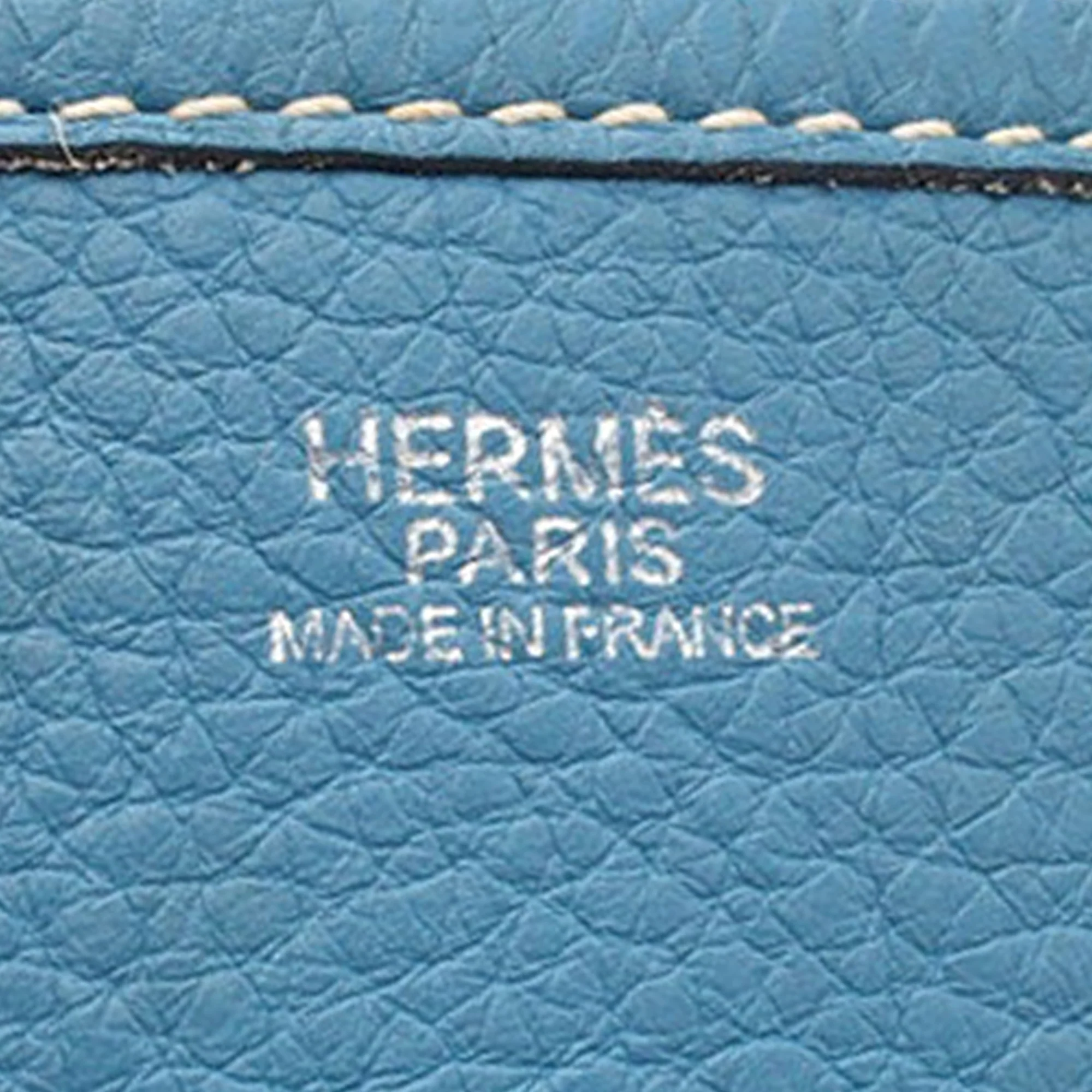 Hermes | Pre-Owned Clemence Evelyne GM | Blue/Denim - Image 15