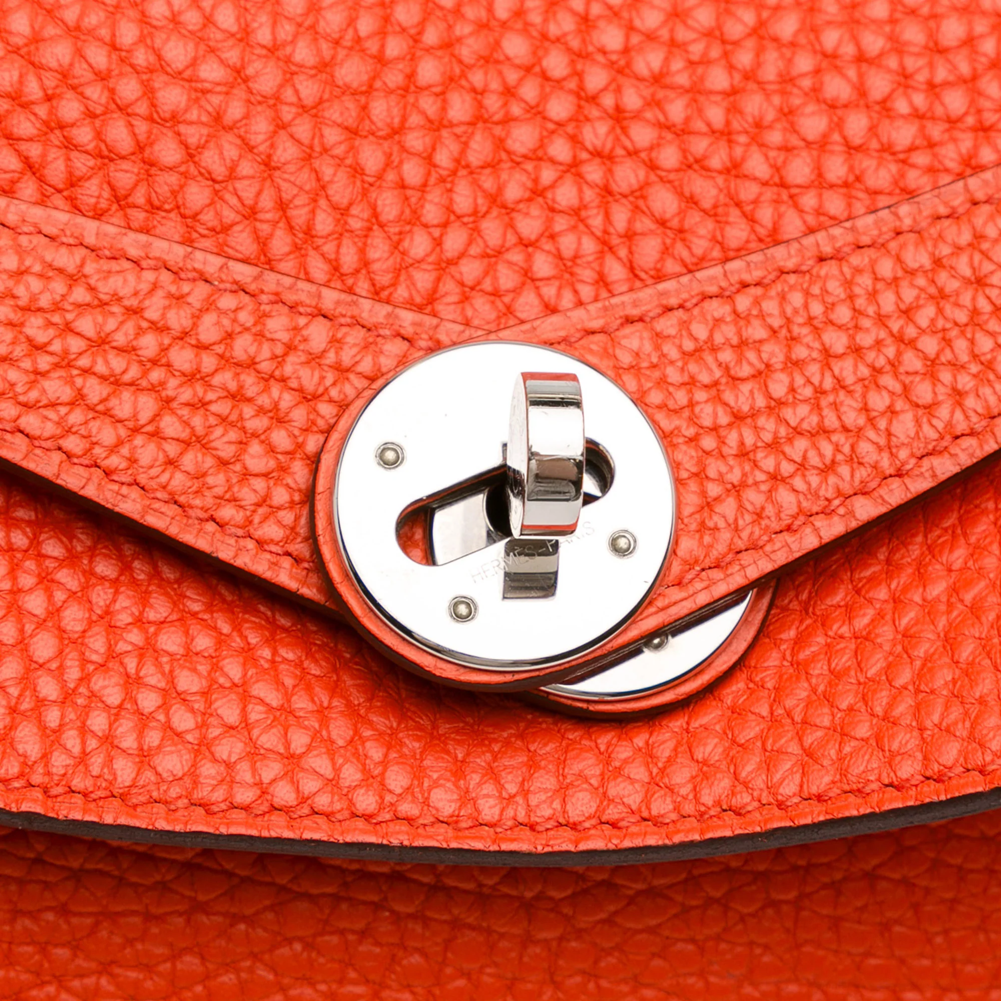 Hermes | Pre-Owned Clemence Lindy 34 | Orange - Image 20