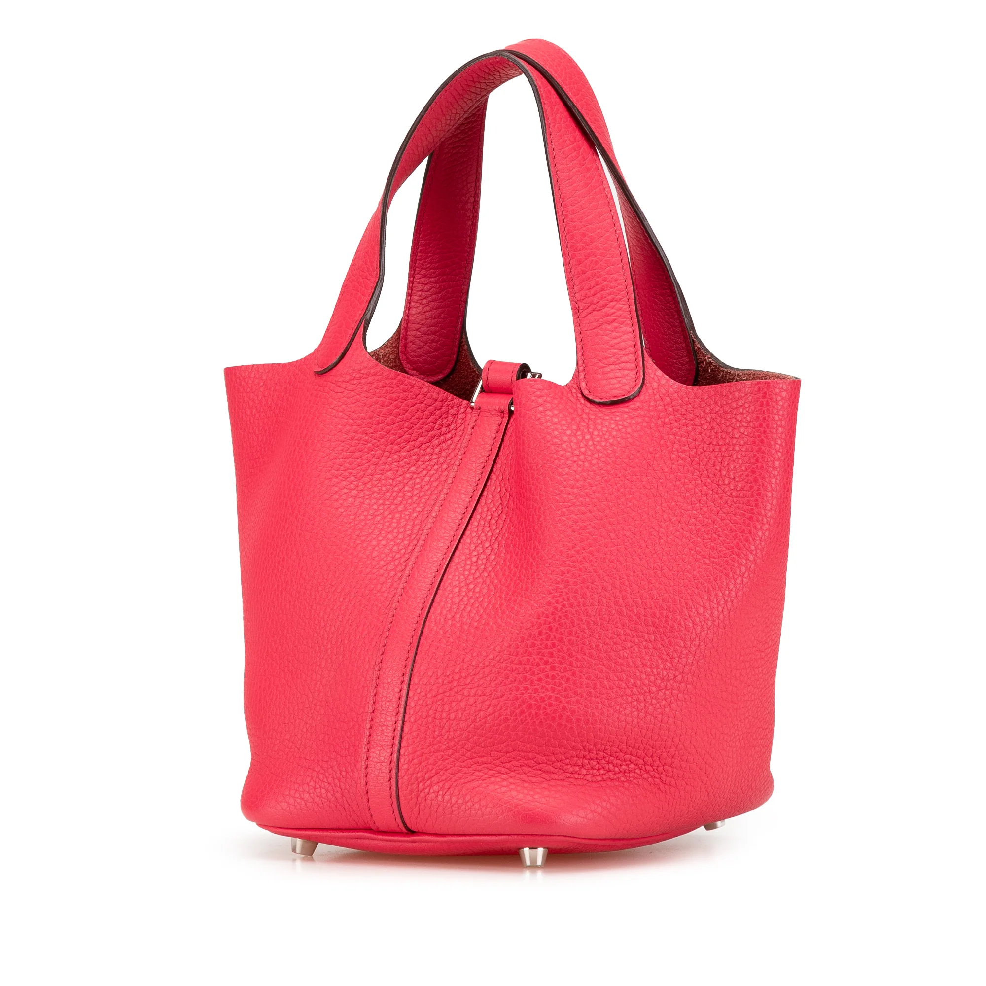 Hermes | Pre-Owned Clemence Picotin Lock 18 | Pink/Hot Pink - Image 4