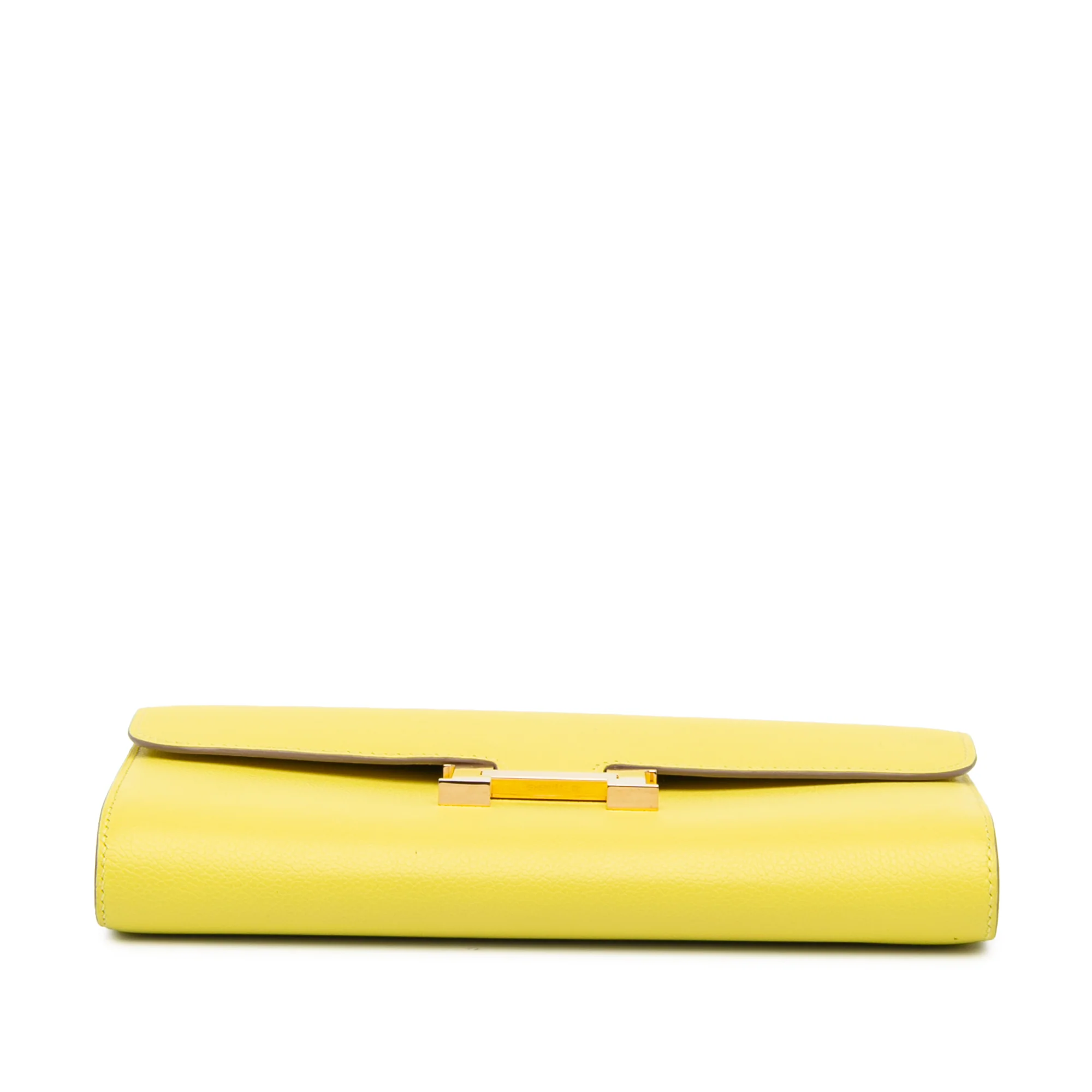 Hermes | Pre-Owned Evercolor Constance Wallet To Go | Yellow - Image 4