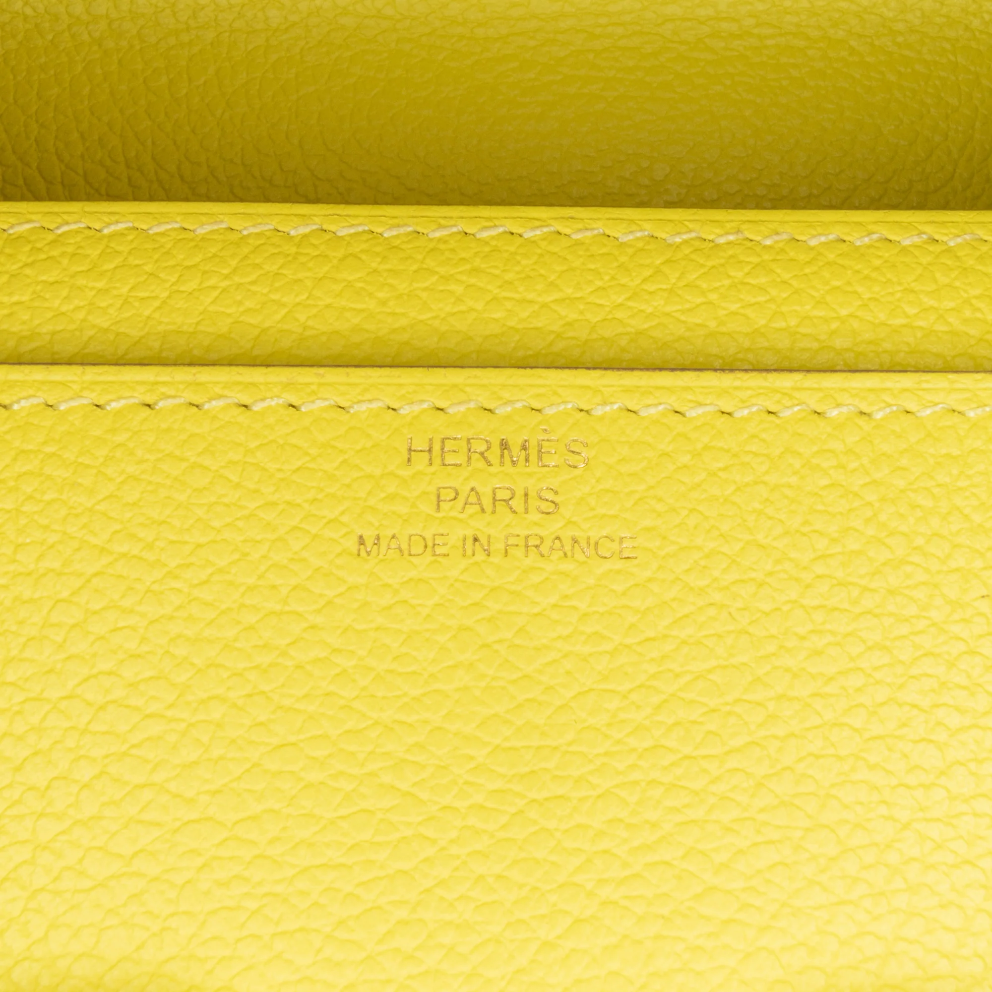 Hermes | Pre-Owned Evercolor Constance Wallet To Go | Yellow - Image 7