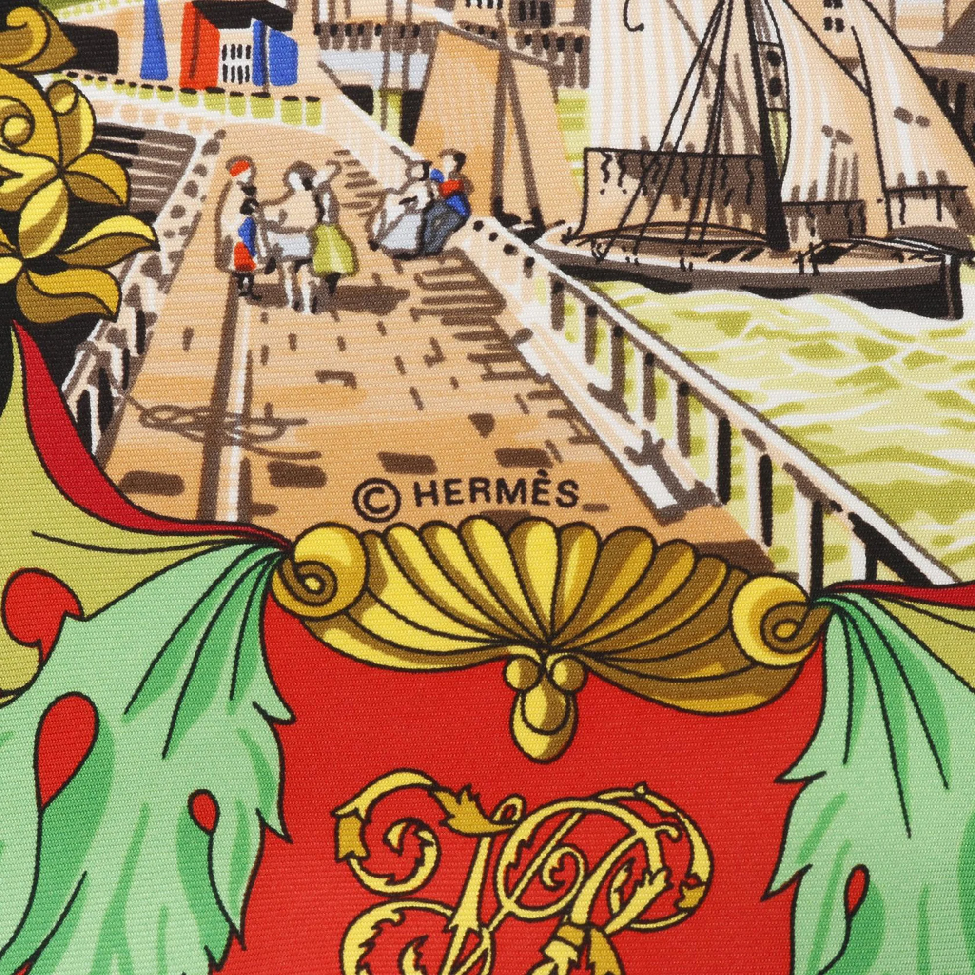 Hermes | Pre-Owned LEntente Cordiale Silk Scarf 90 | White - Image 2
