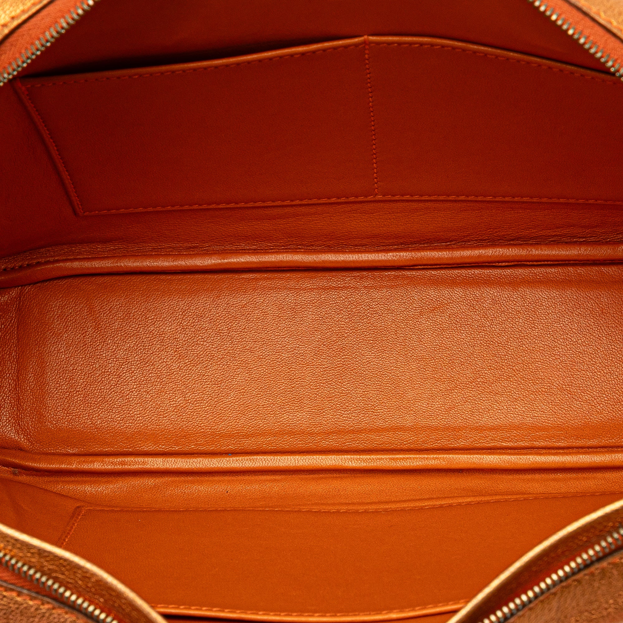 Hermes | Pre-Owned Metallic Chevre Coromandel Plume Elan 28 | Orange - Image 6