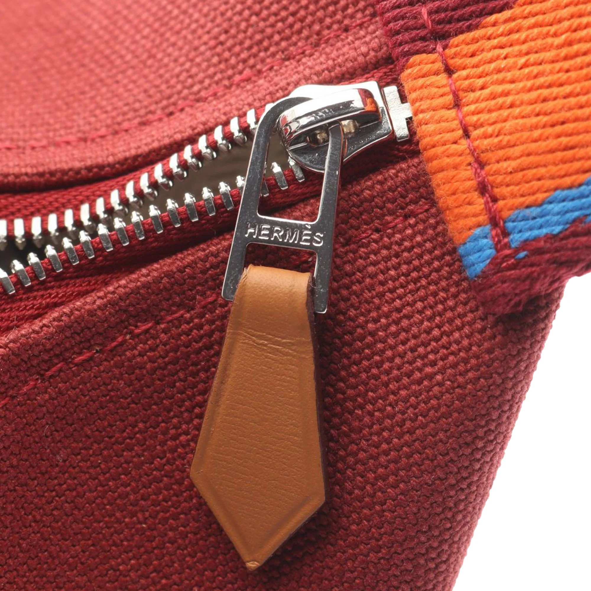 Hermes | Pre-Owned Small Toile Bride A Brac Case | Brown - Image 9