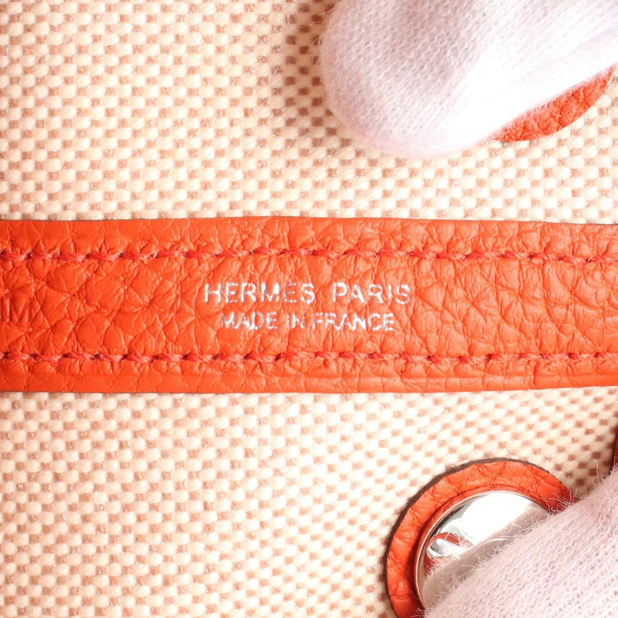 Hermes | Pre-Owned Toile and Negonda Garden Party 23 | Beige - Image 4