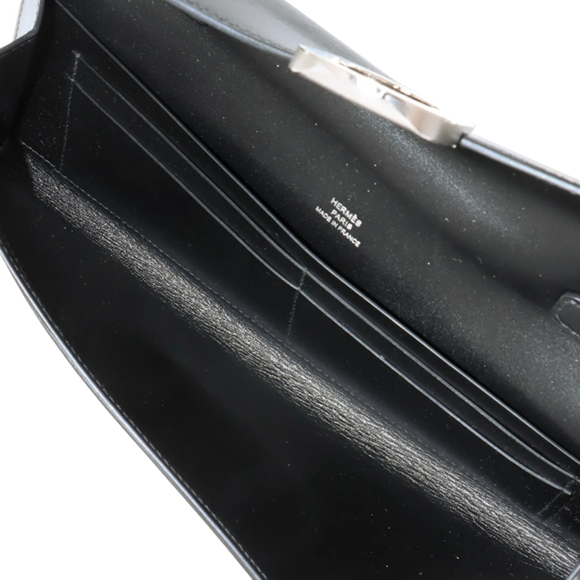Hermes | Pre-Owned Veau Jonathan Maillon To Go Wallet | Black - Image 4