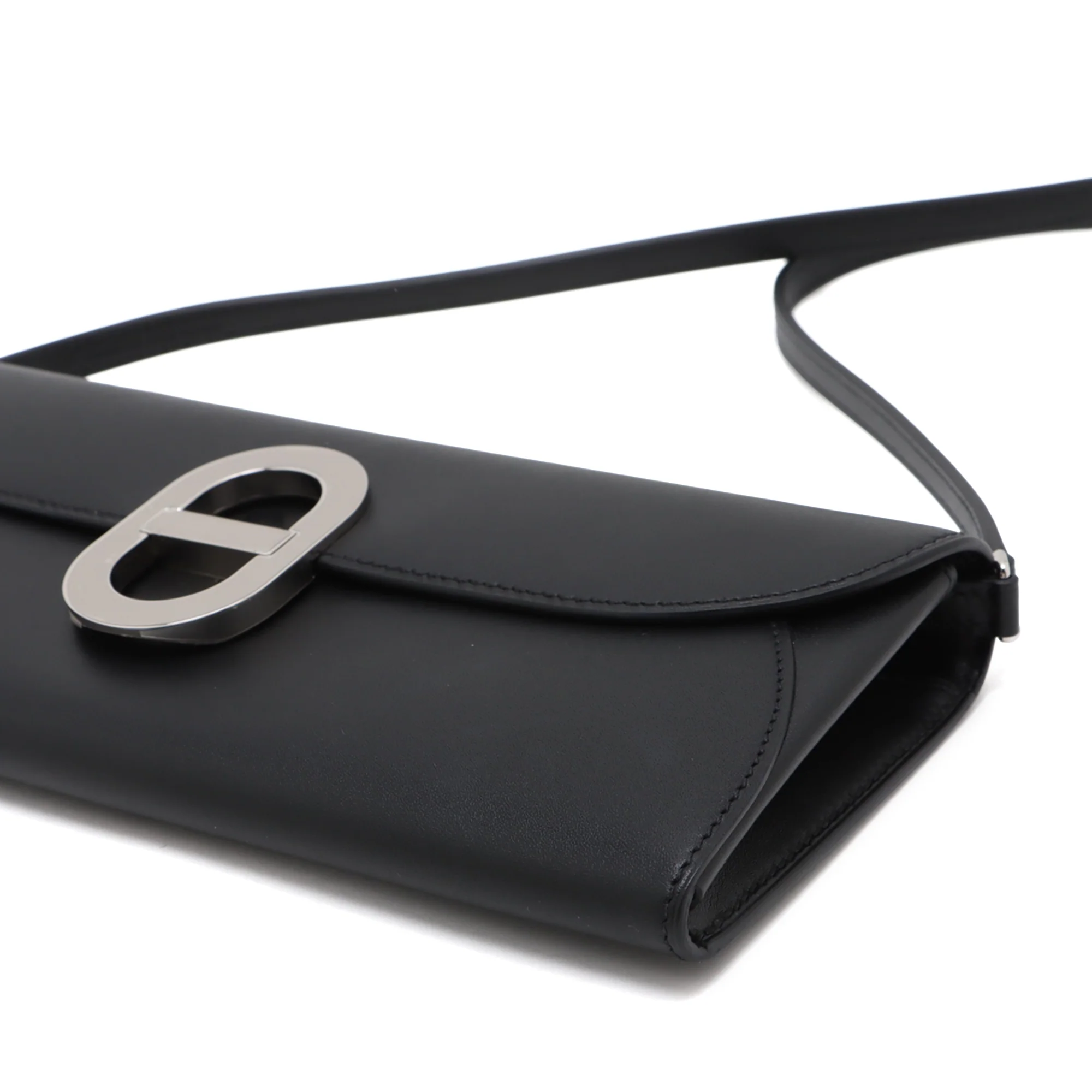Hermes | Pre-Owned Veau Jonathan Maillon To Go Wallet | Black - Image 9
