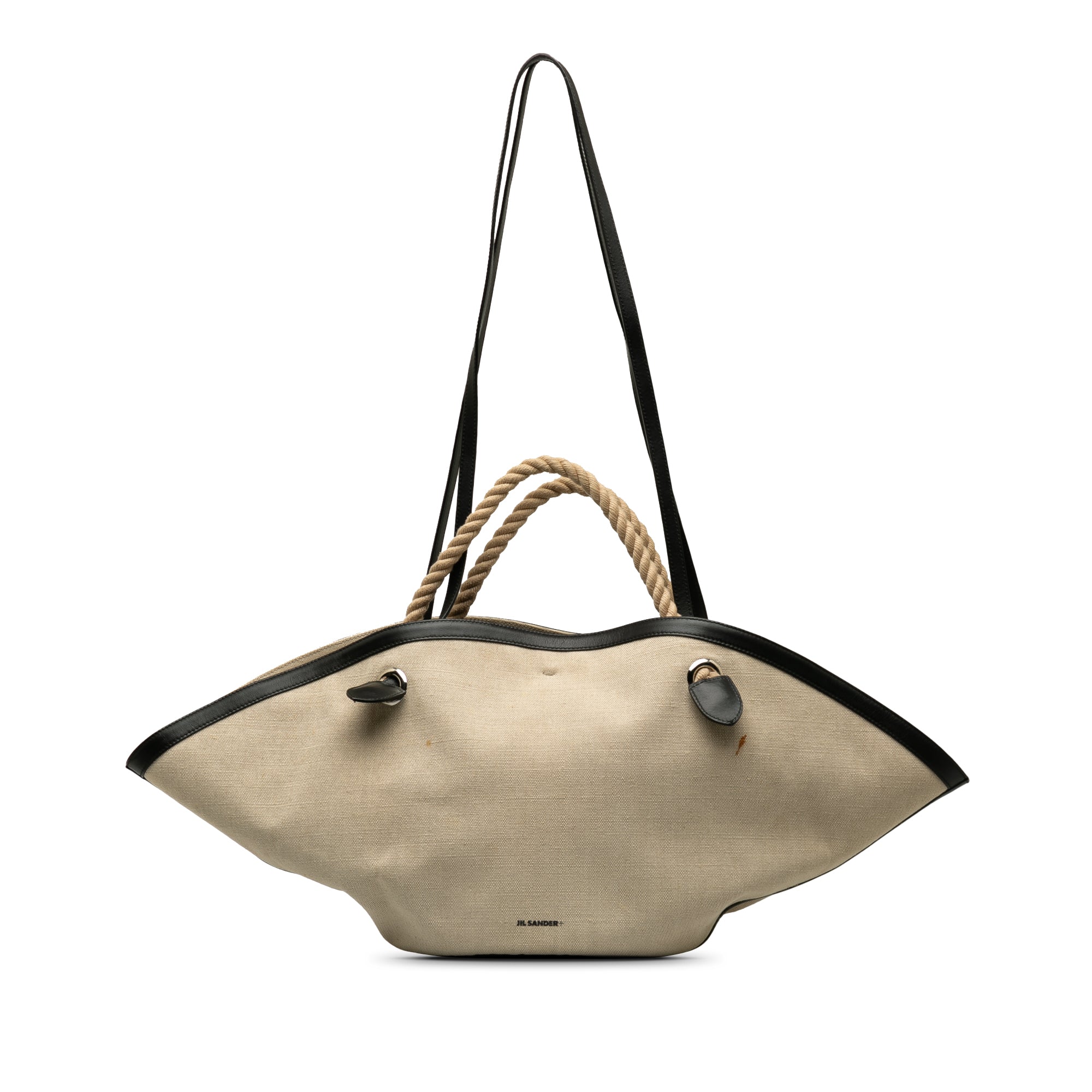Jil Sander | Pre-Owned Canvas Sombrero Satchel | Beige