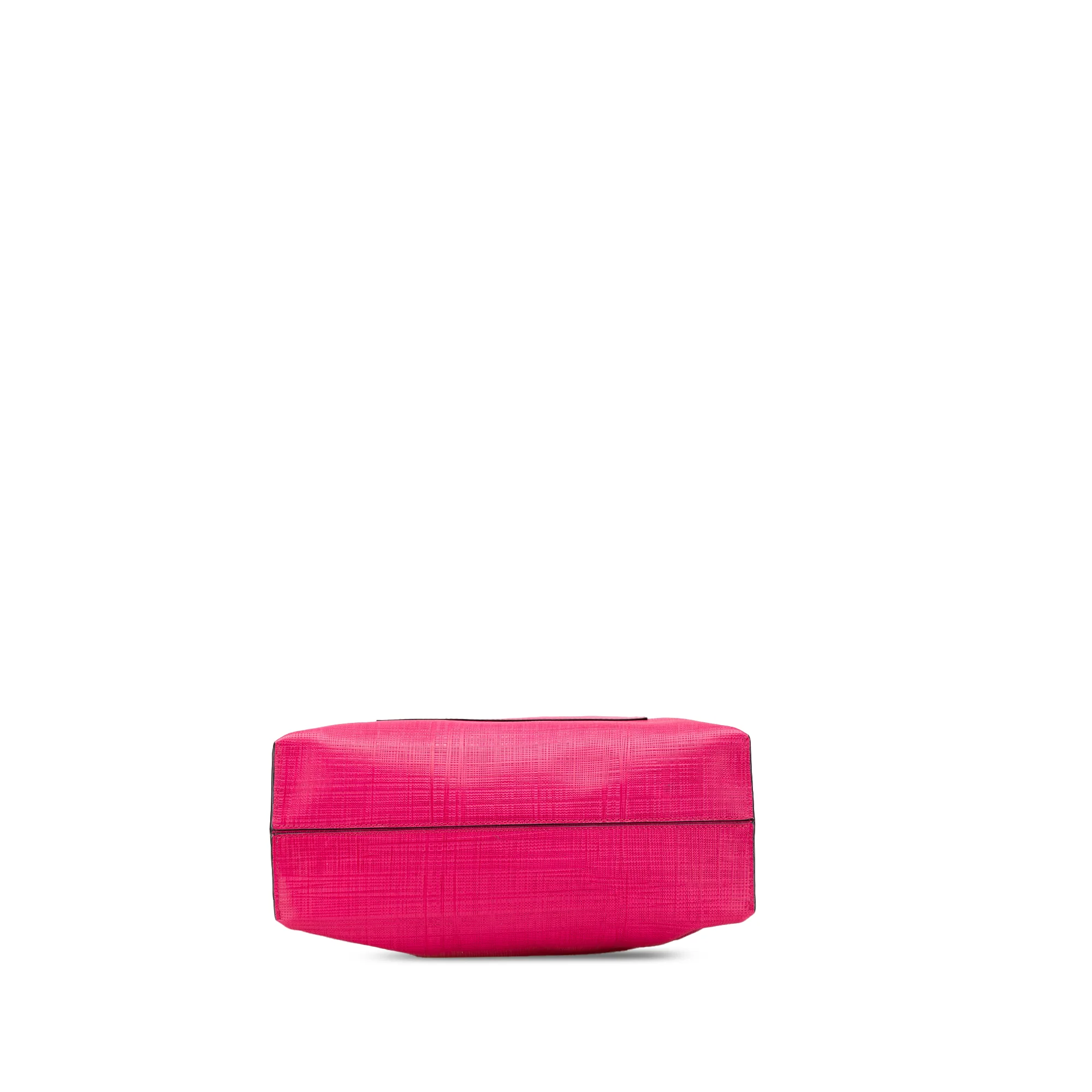 LOEWE | Pre-Owned Anagram Leather Shopper Tote | Pink/Hot Pink - Image 6