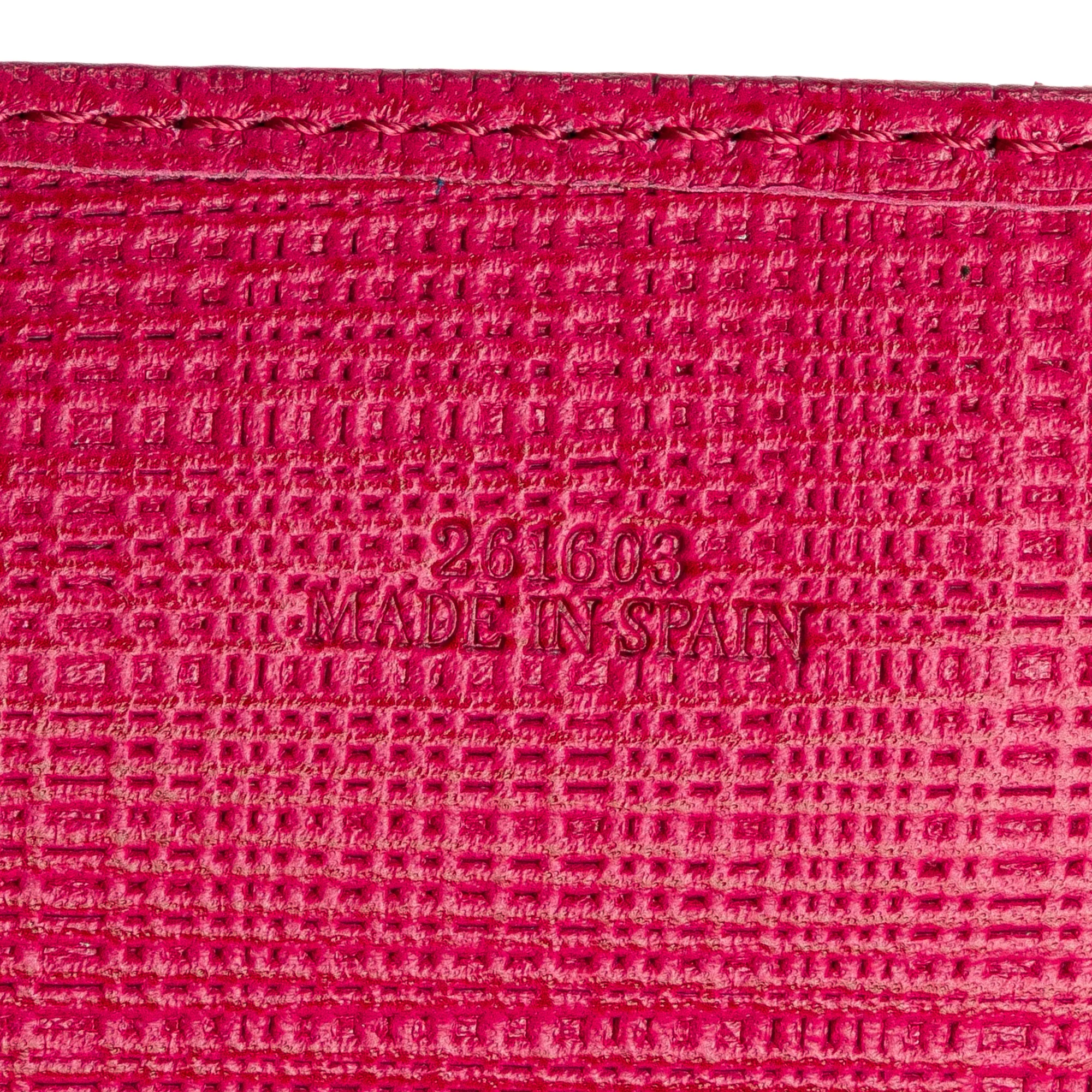 LOEWE | Pre-Owned Anagram Leather Shopper Tote | Pink/Hot Pink - Image 9
