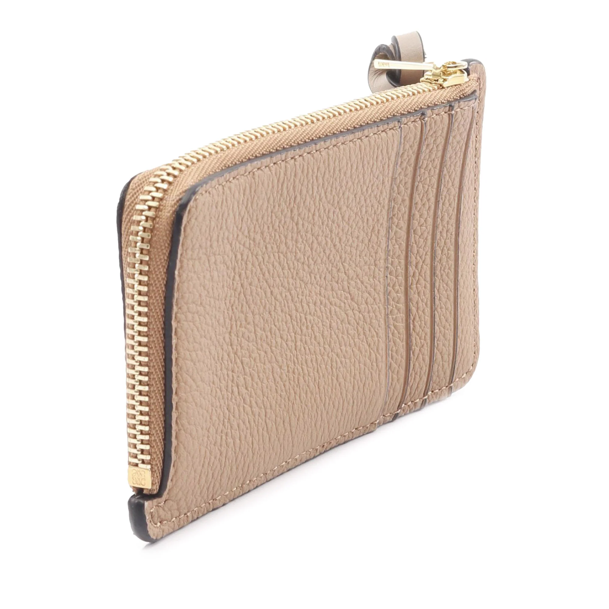 LOEWE | Pre-Owned Calfskin Anagram Coin Pouch | Brown - Image 2