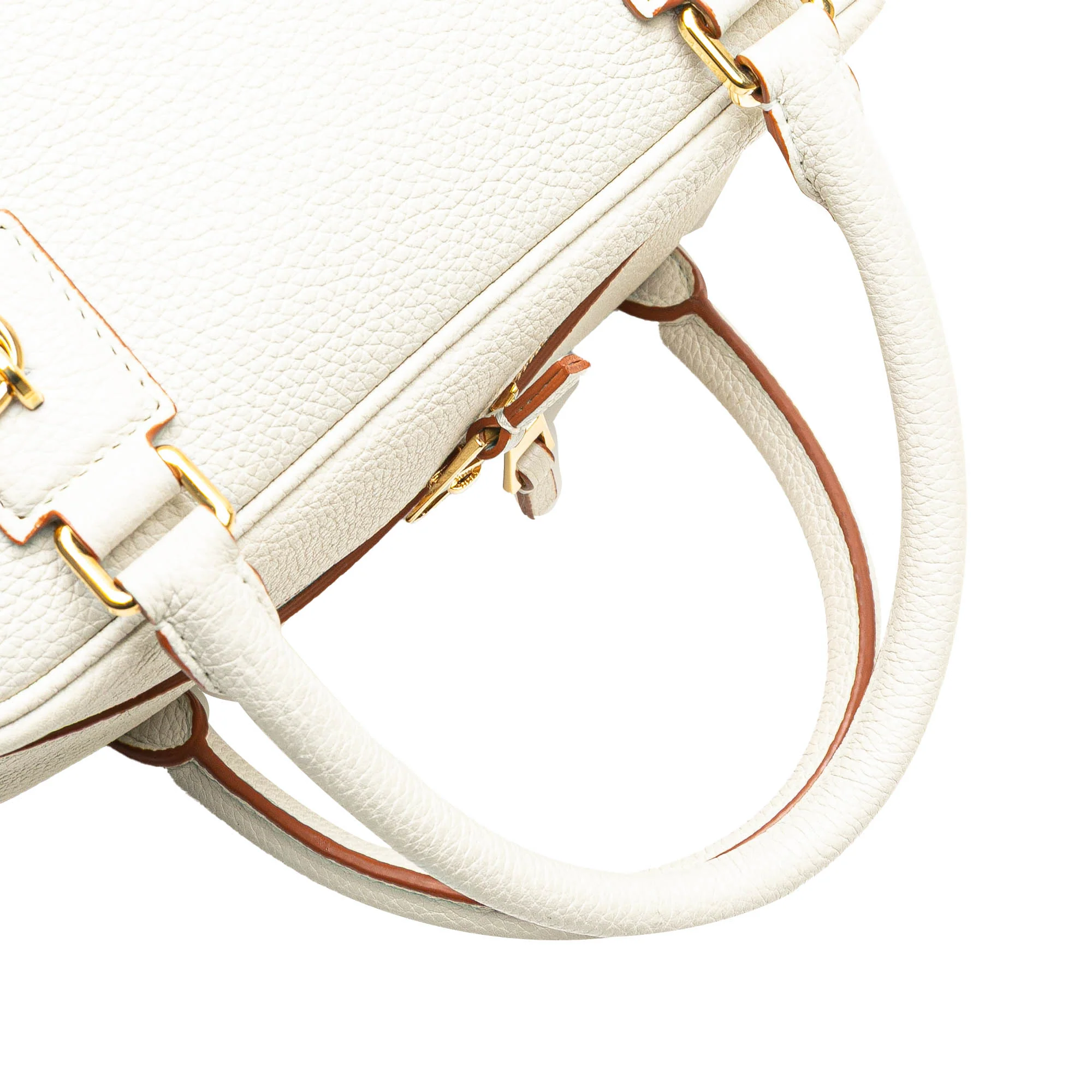 LOEWE | Pre-Owned Leather Amazona Square 19 | White - Image 4