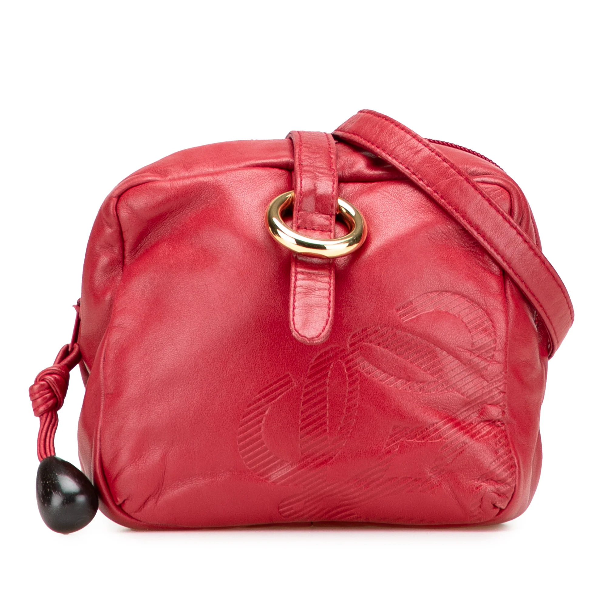 LOEWE | Pre-Owned Leather Anagram Crossbody | Red
