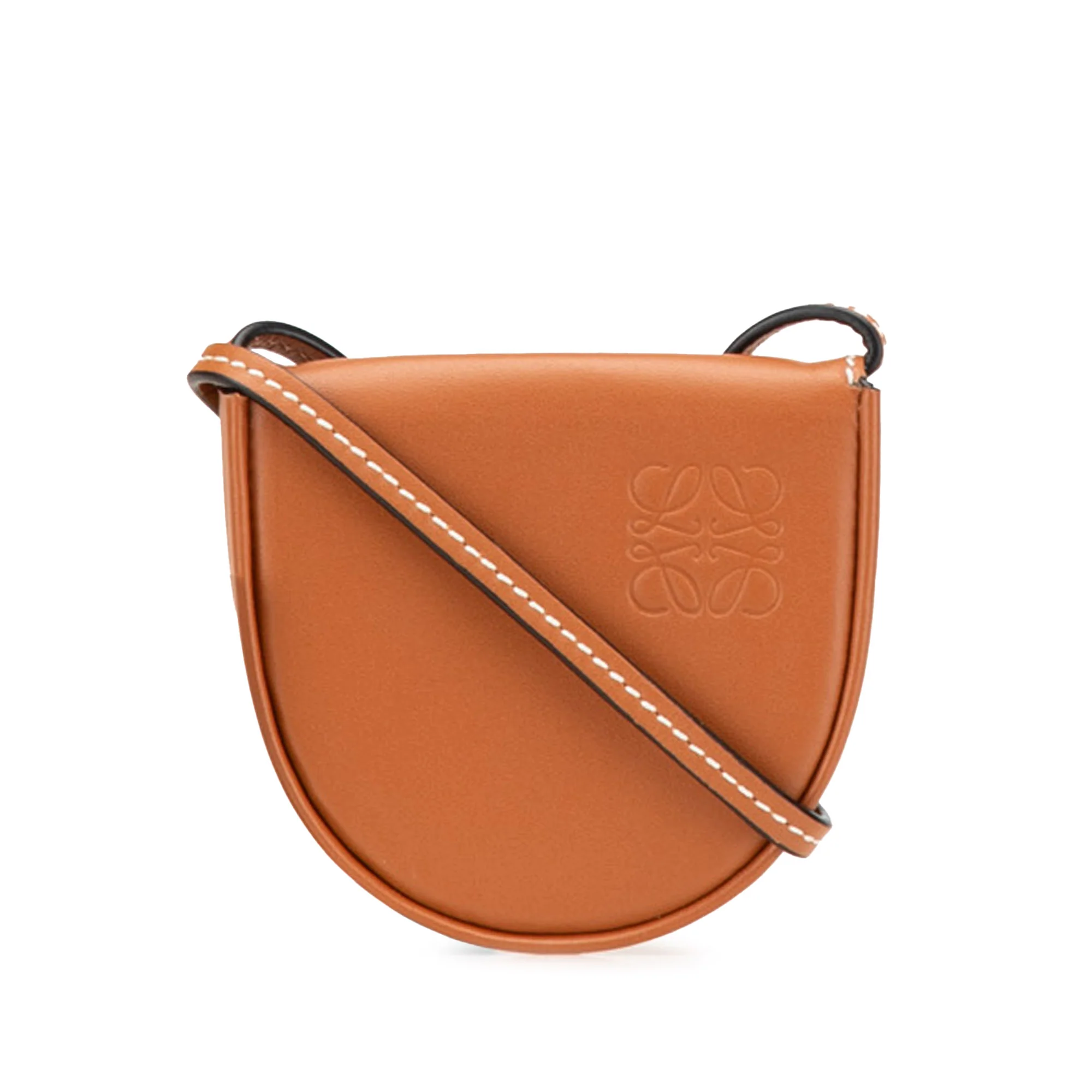 LOEWE | Pre-Owned Mini Soft Calfskin Heel Pouch | Brown
