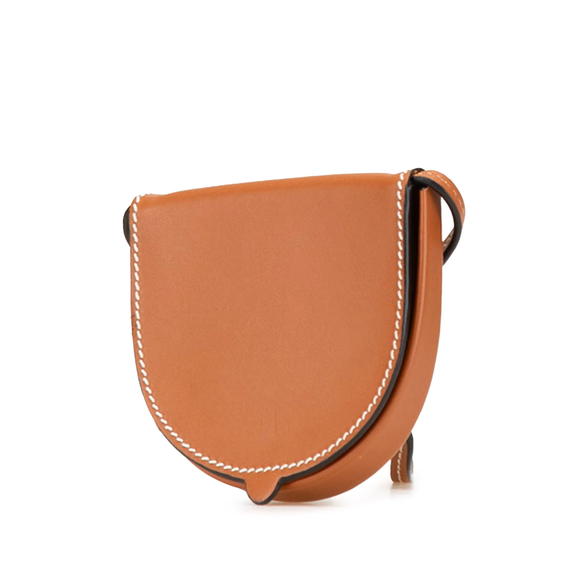 LOEWE | Pre-Owned Mini Soft Calfskin Heel Pouch | Brown - Image 6