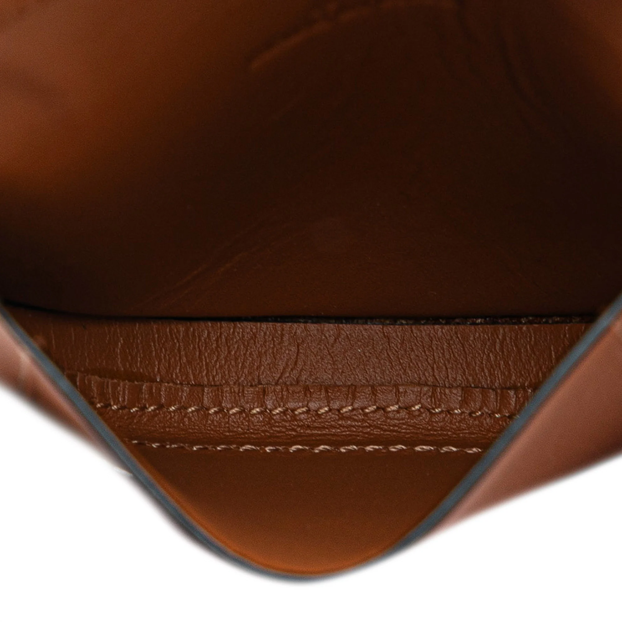 LOEWE | Pre-Owned Mini Soft Calfskin Heel Pouch | Brown - Image 8