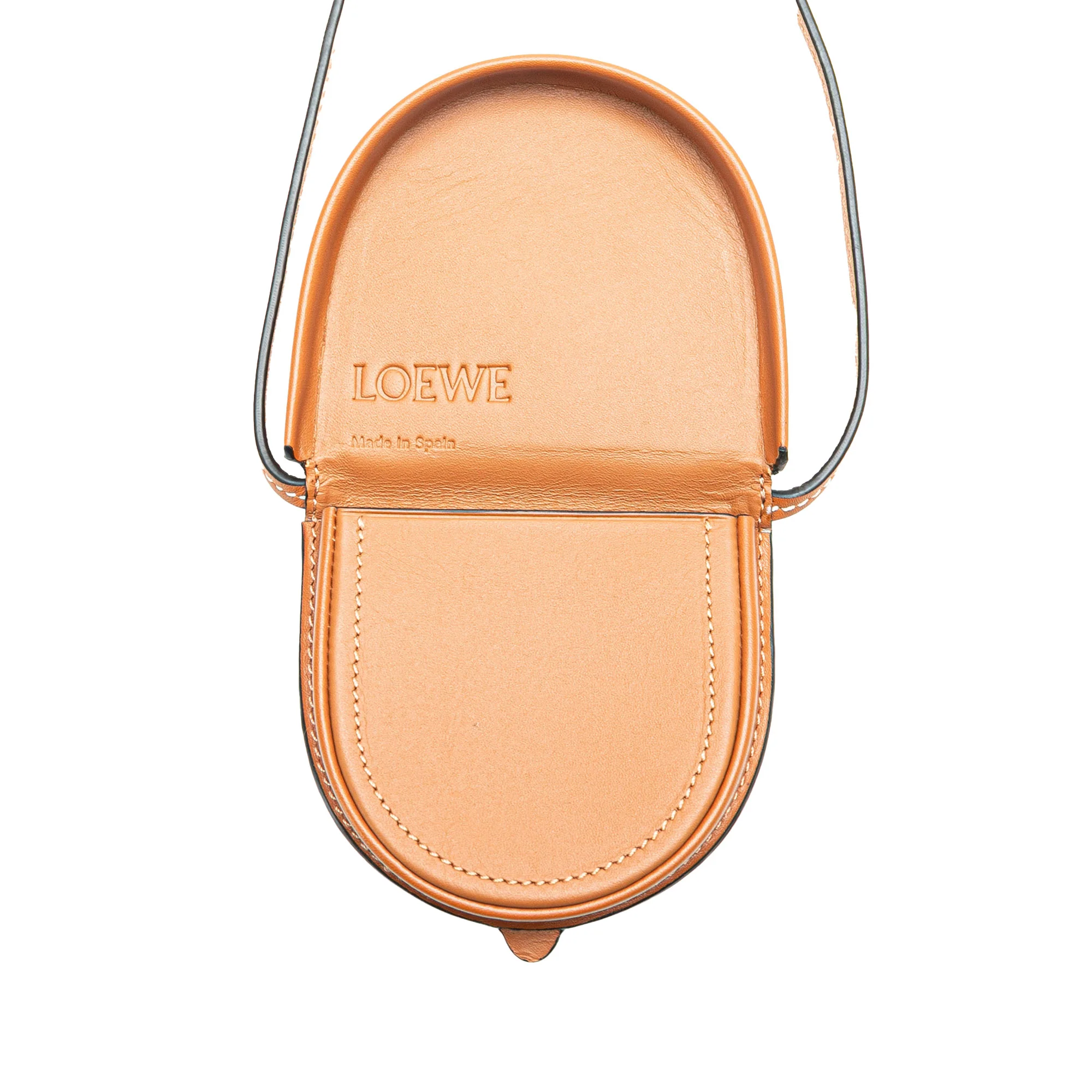 LOEWE | Pre-Owned Mini Soft Calfskin Heel Pouch | Brown - Image 9