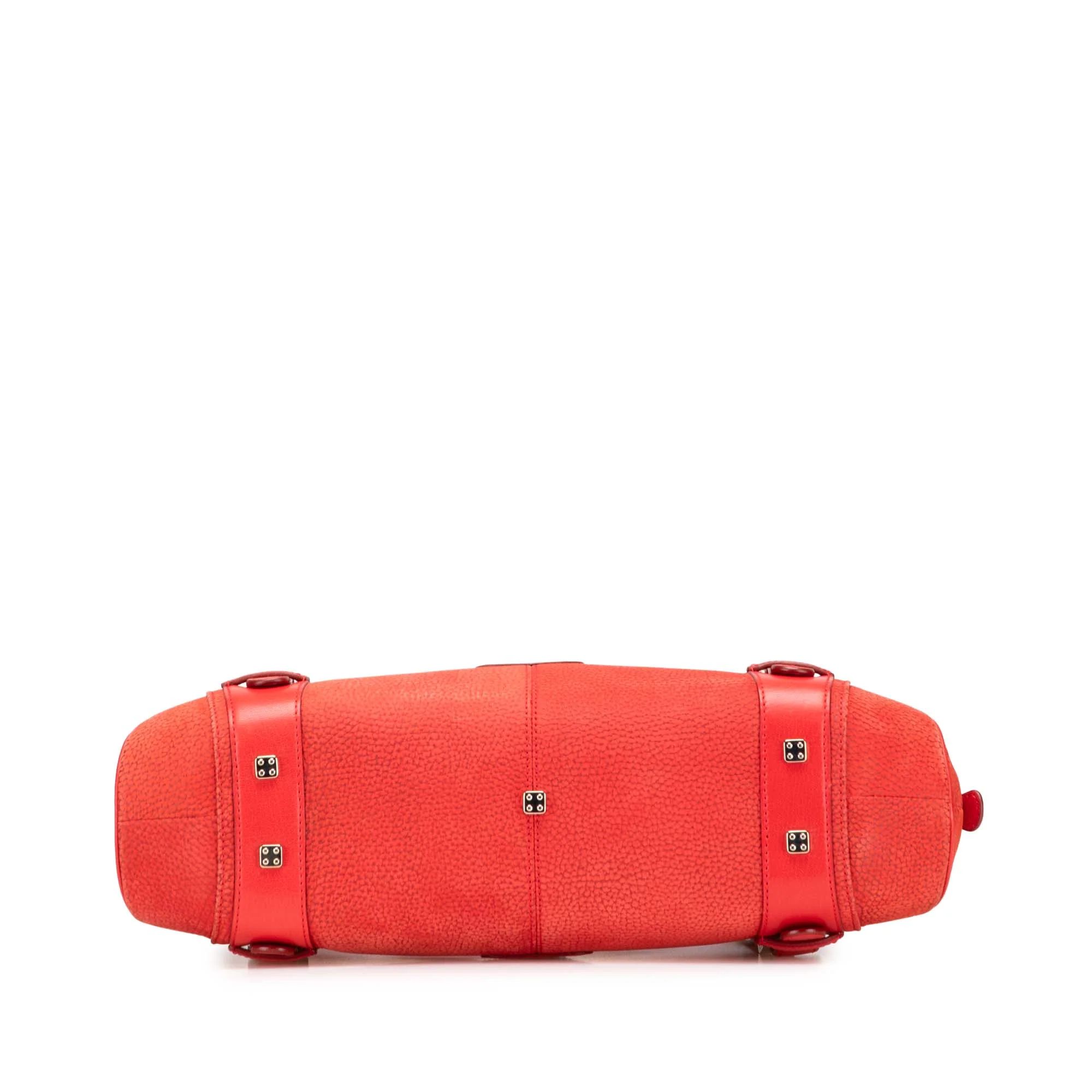 LOEWE | Pre-Owned Nubuck Senda Handbag | Red - Image 7