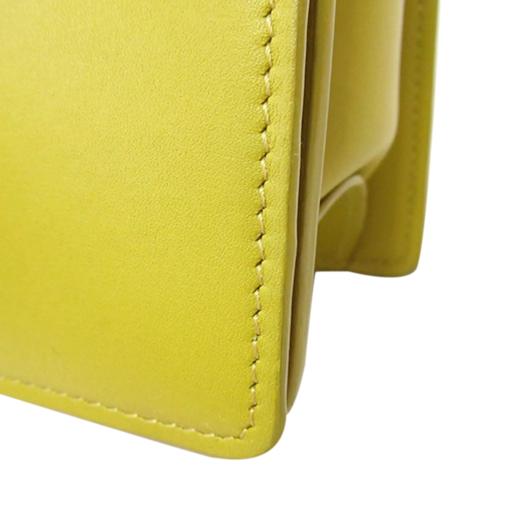 LOEWE | Pre-Owned Small Leather Barcelona Crossbody | Yellow - Image 10