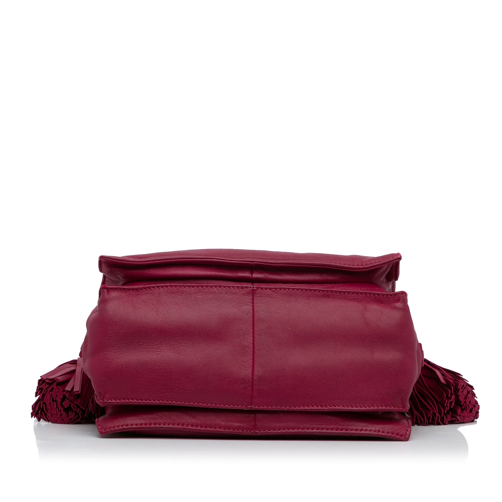 LOEWE | Pre-Owned Small Leather Flamenco Crossbody Bag | Pink/Hot Pink - Image 8
