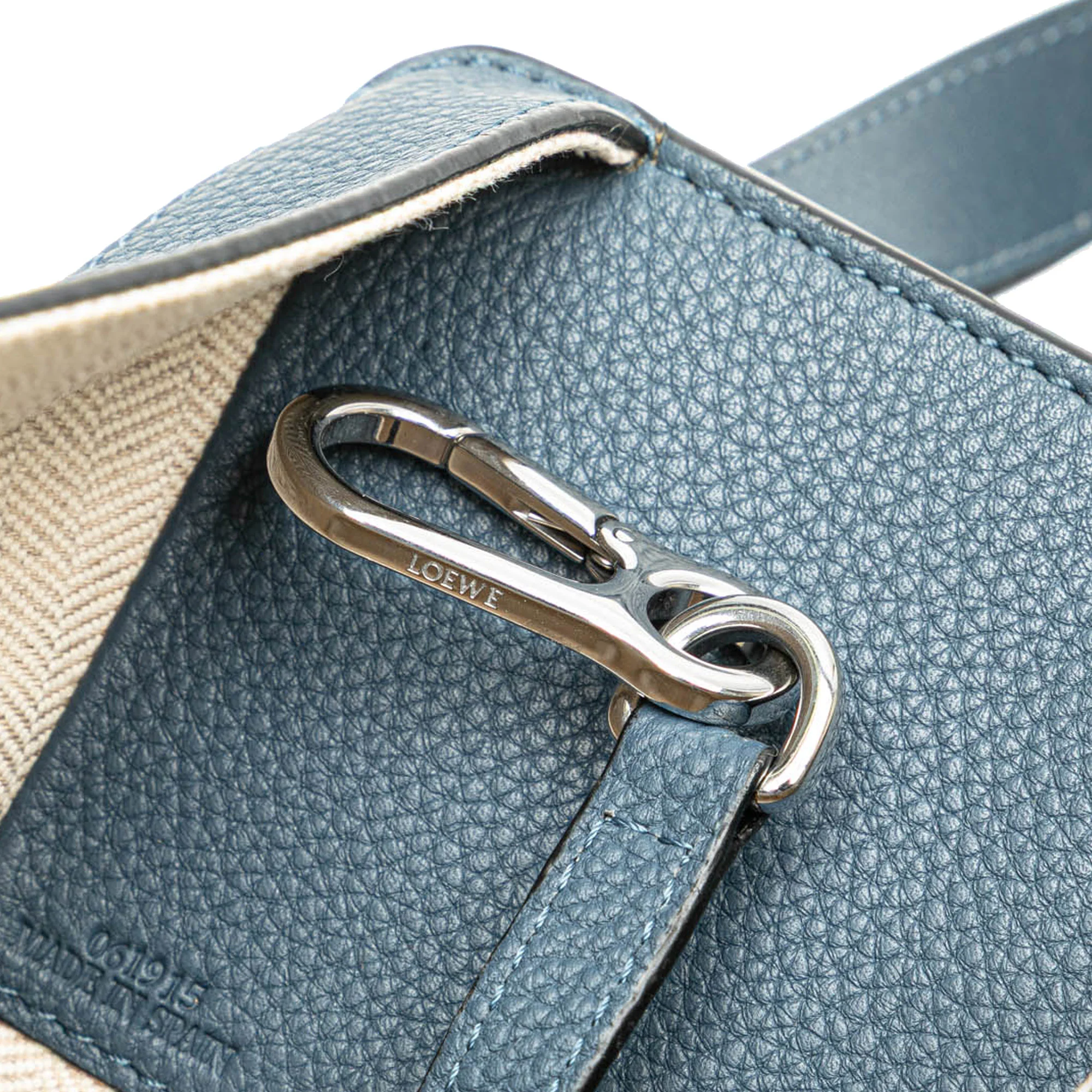 LOEWE | Pre-Owned Small Leather Hammock Bag | Blue - Image 10