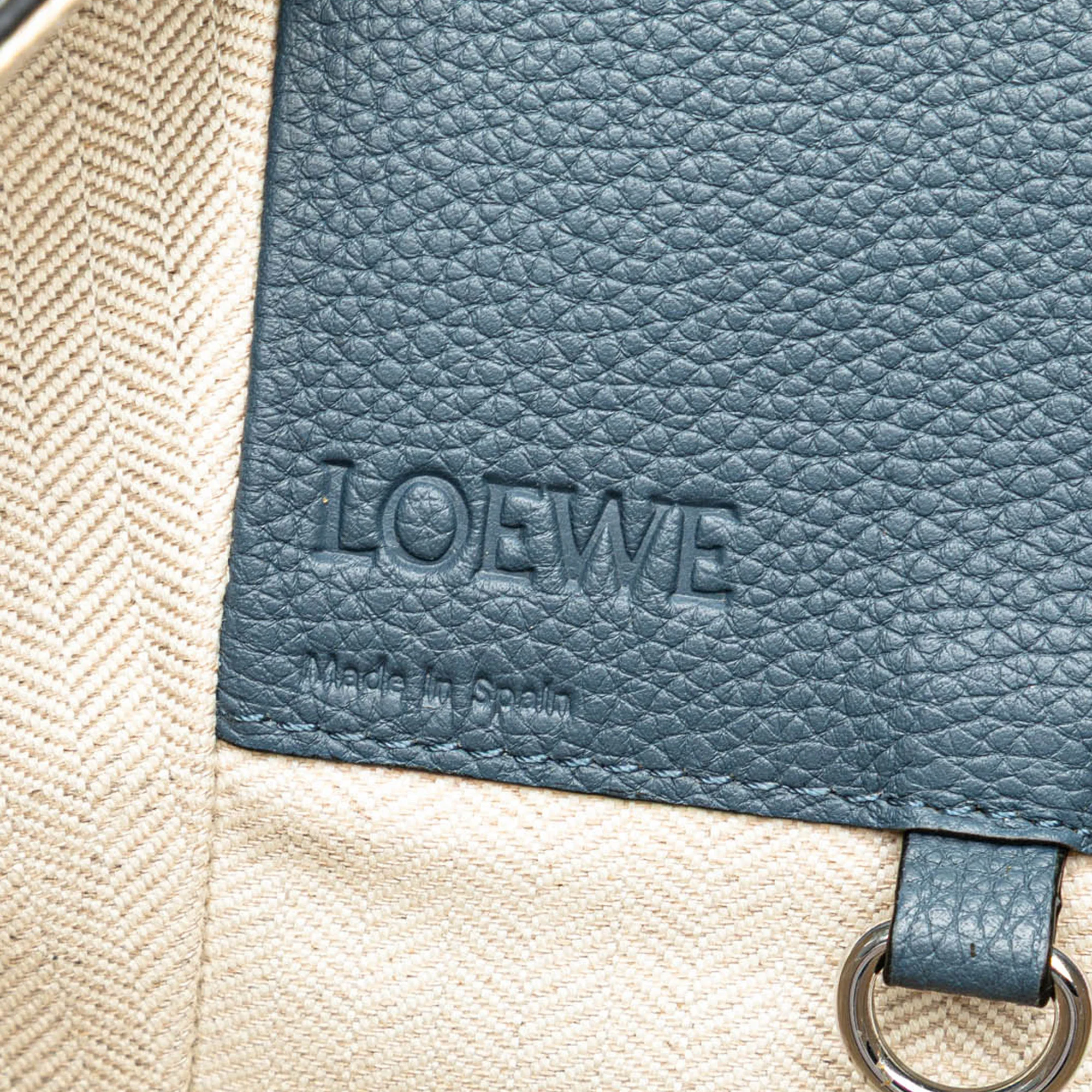 LOEWE | Pre-Owned Small Leather Hammock Bag | Blue - Image 7