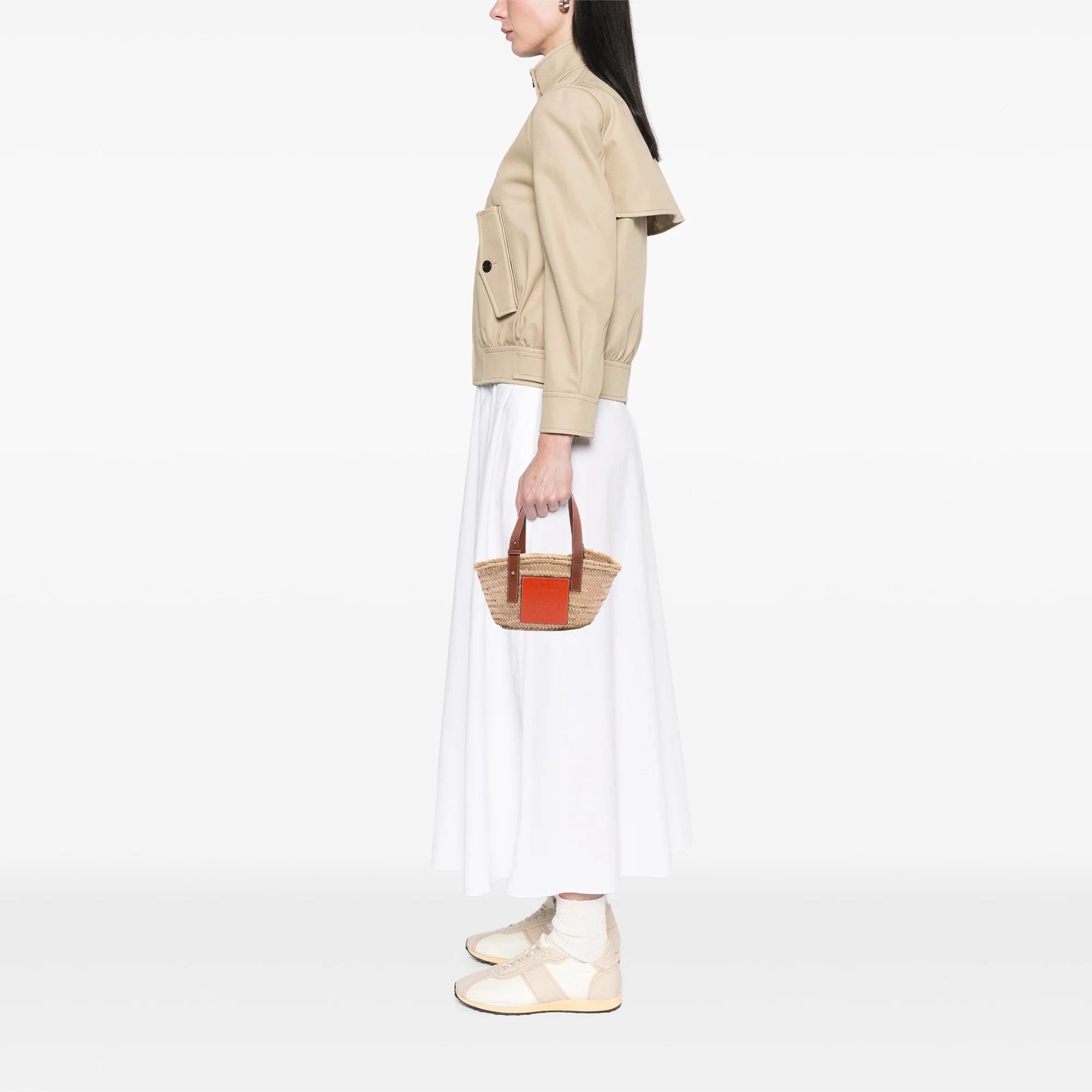 LOEWE | Pre-Owned Small Raffia Basket Tote | Beige - Image 7