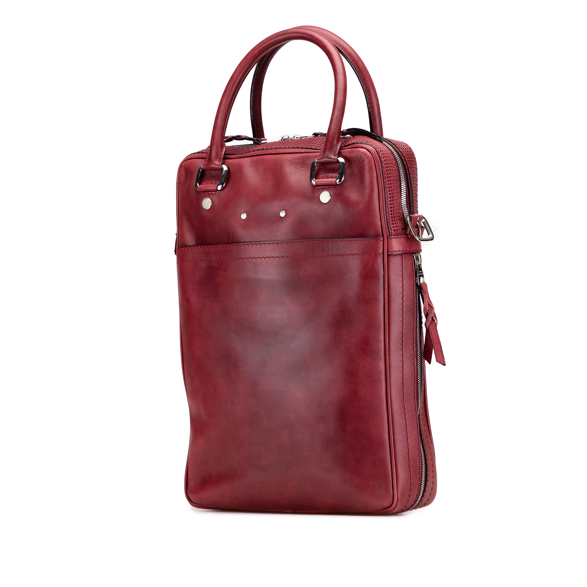 Louis Vuitton | Pre-Owned Cuir Bequia Porte Document Vertical Bag | Red - Image 3