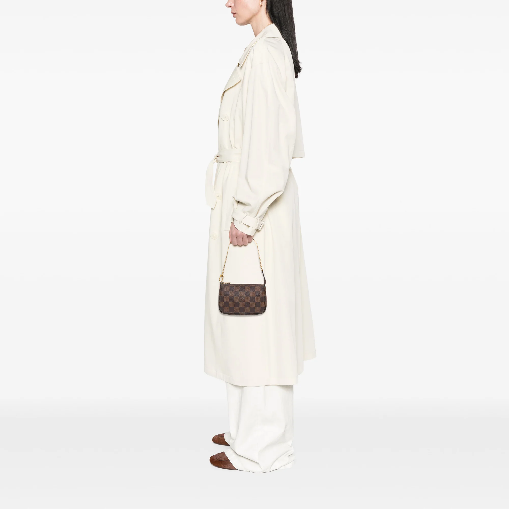 Louis Vuitton | Pre-Owned Damier Ebene Mini Pochette Accessoires | Brown - Image 2