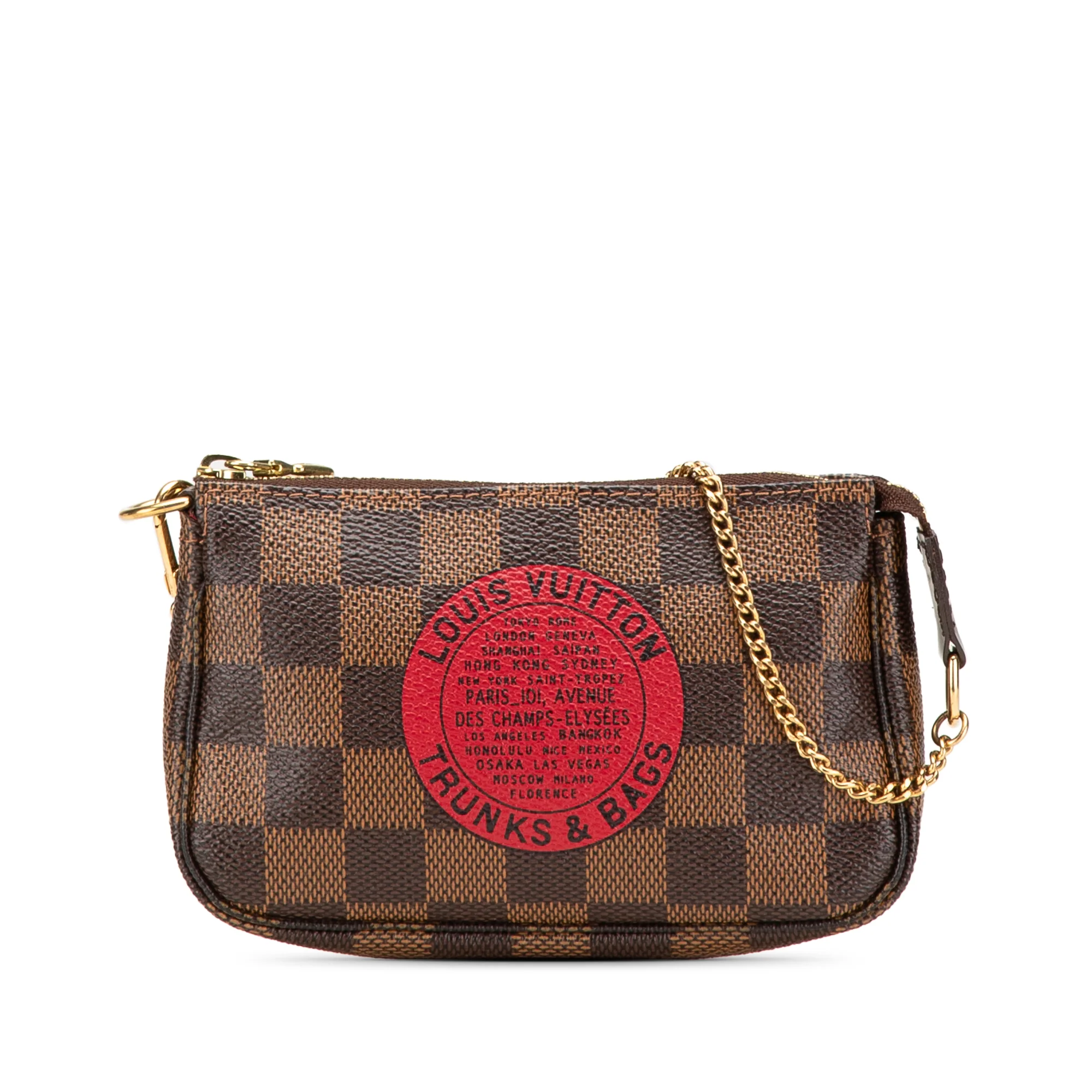 Louis Vuitton | Pre-Owned Damier Ebene Trunks and Bags Mini Pochette Accessoires - II | Brown