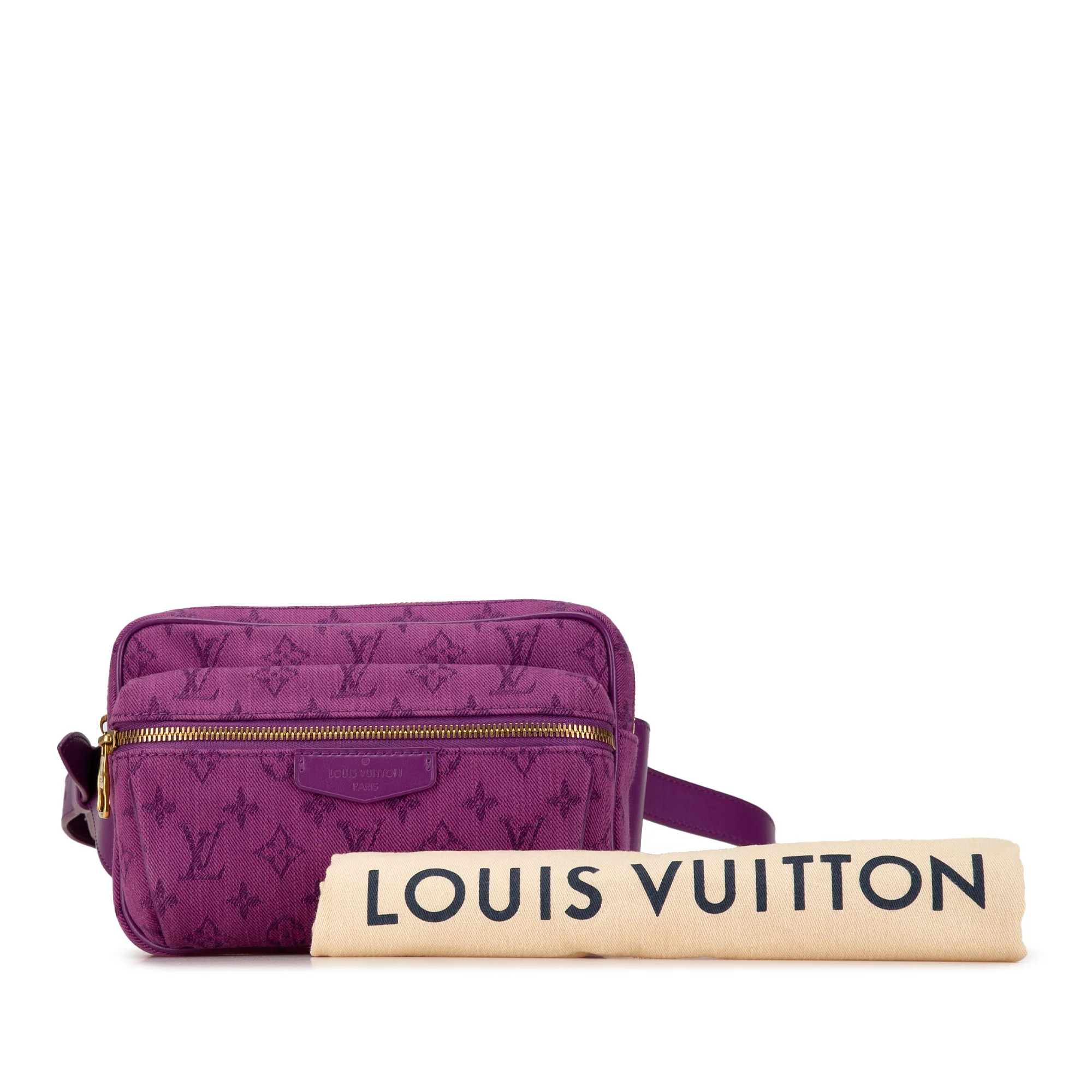 Louis Vuitton | Pre-Owned Monogram Denim Outdoor Bumbag | Purple - Image 8