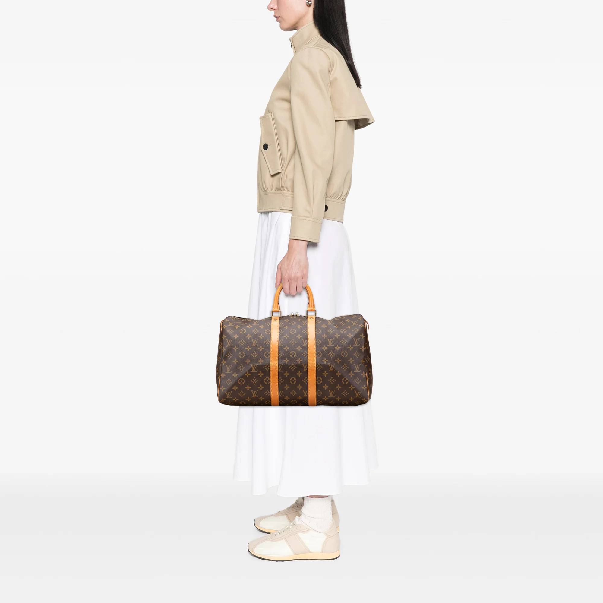 Louis Vuitton | Pre-Owned Monogram Keepall 45 - I | Brown - Image 15