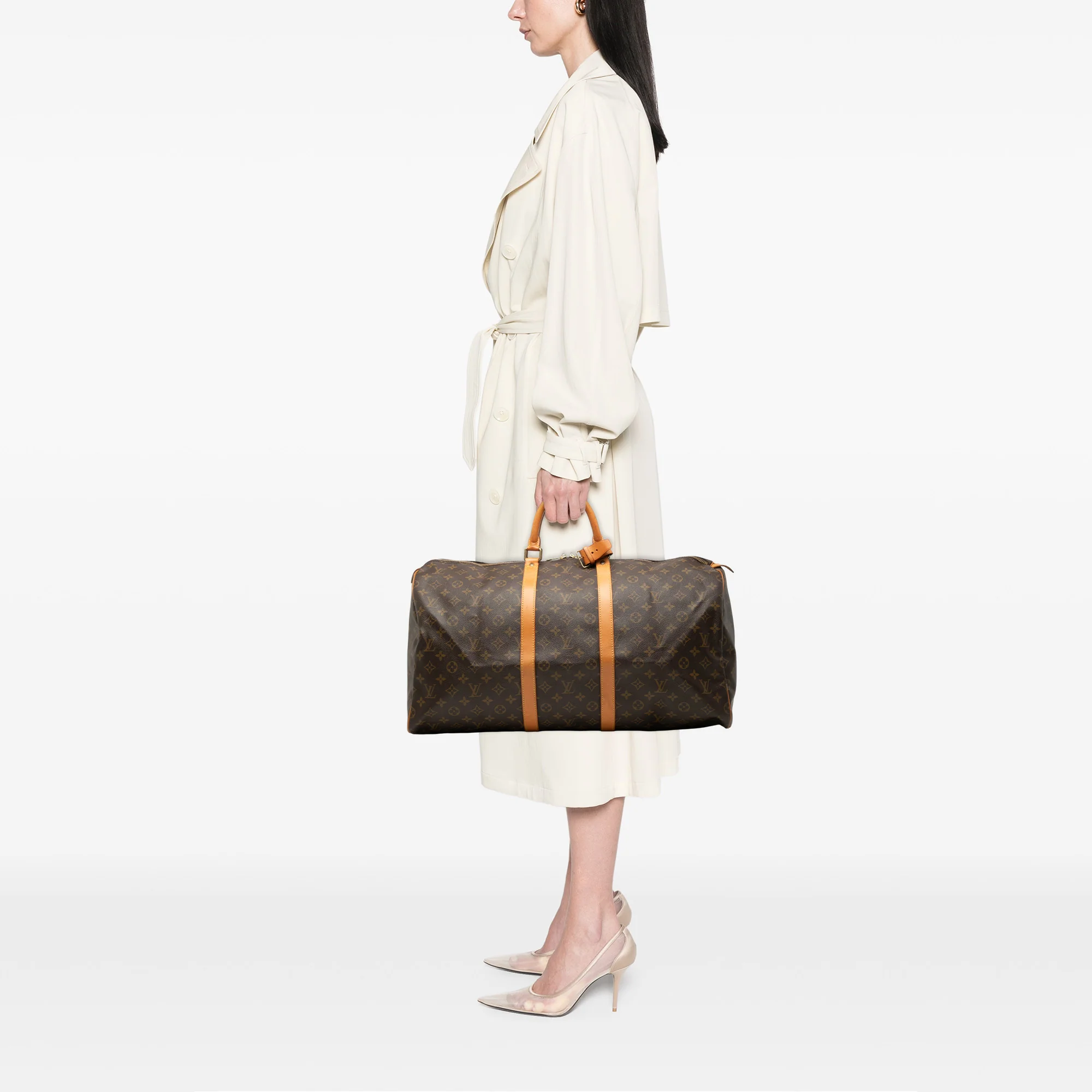 Louis Vuitton | Pre-Owned Monogram Keepall 55 - I | Brown - Image 7