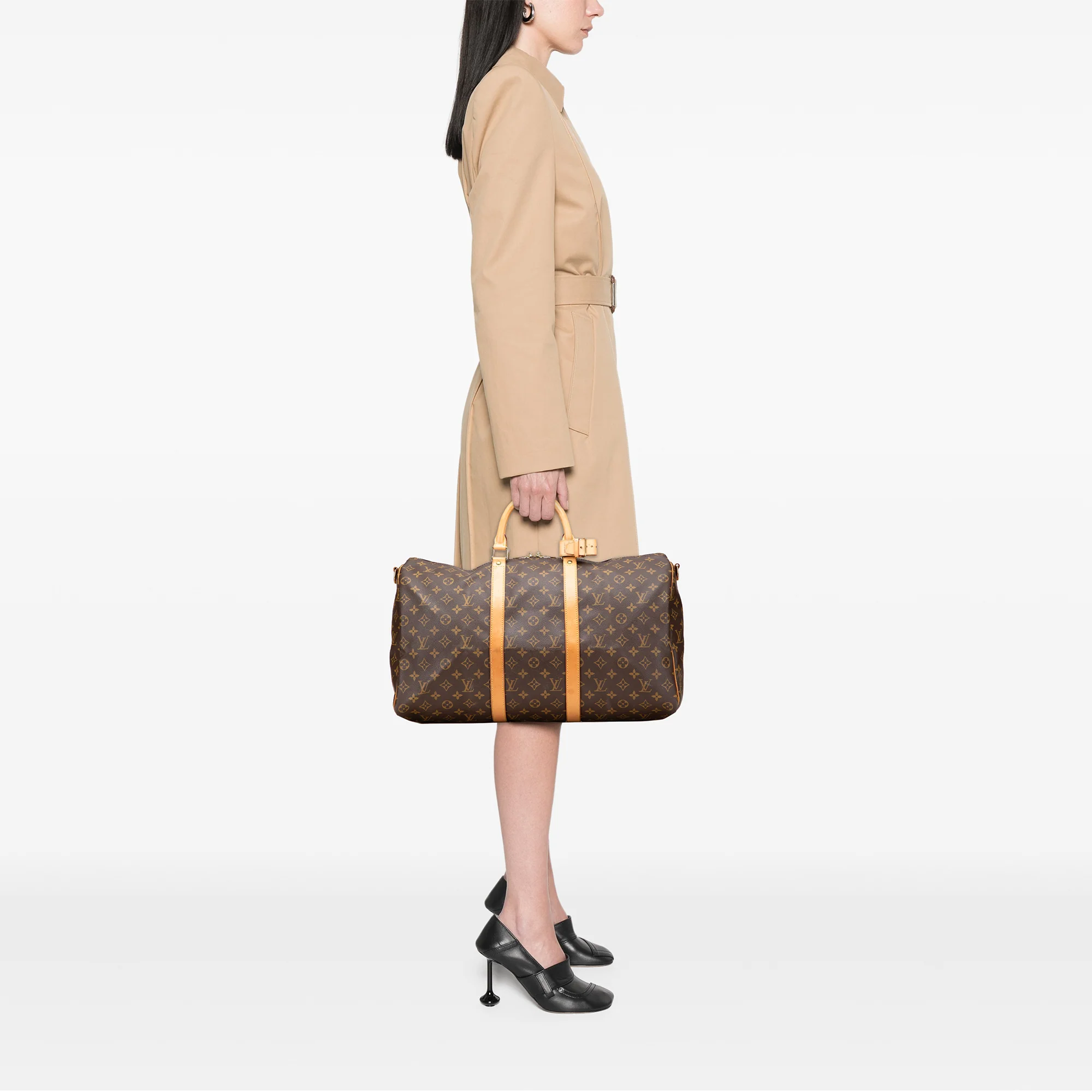 Louis Vuitton | Pre-Owned Monogram Keepall Bandouliere 50 | Brown - Image 3