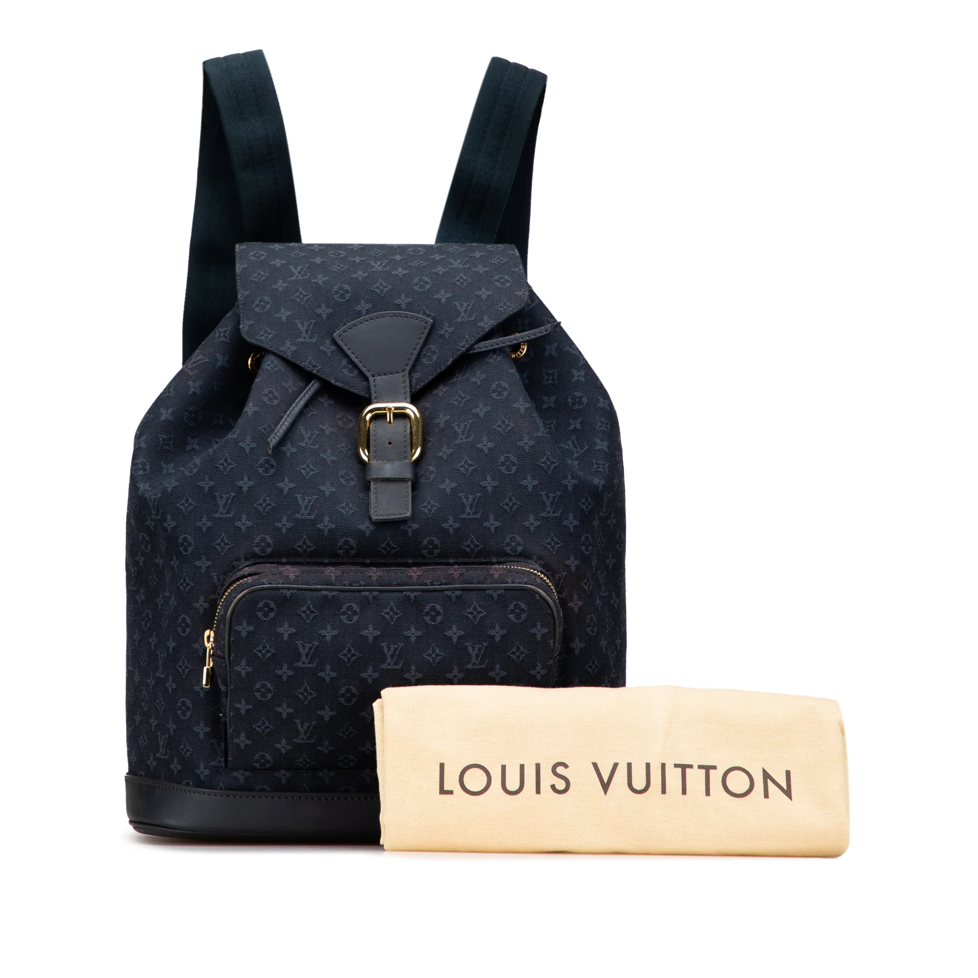 Louis Vuitton | Pre-Owned Monogram Mini Lin Montsouris GM | Blue/Dark Blue - Image 4