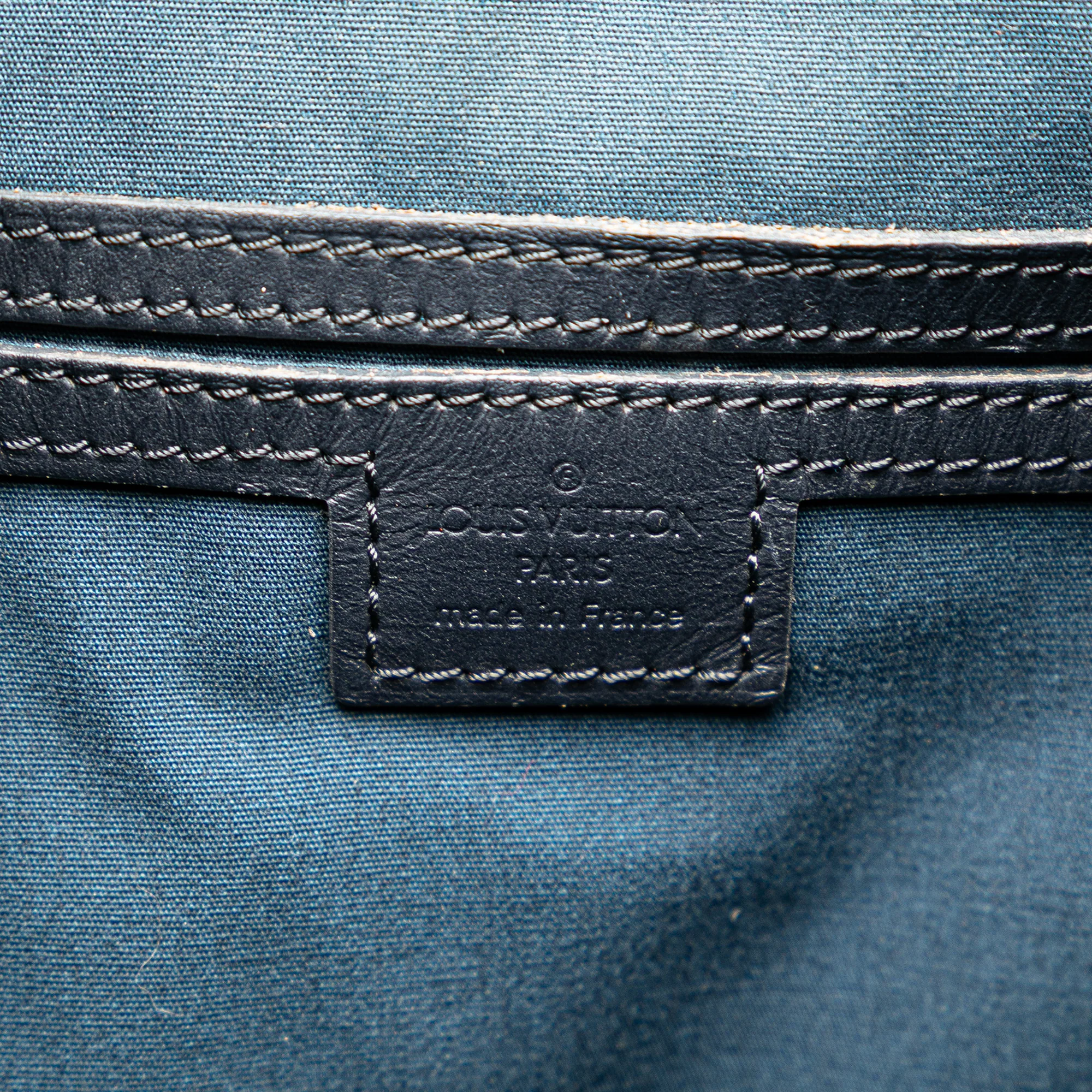 Louis Vuitton | Pre-Owned Monogram Mini Lin Montsouris GM | Blue/Dark Blue - Image 8