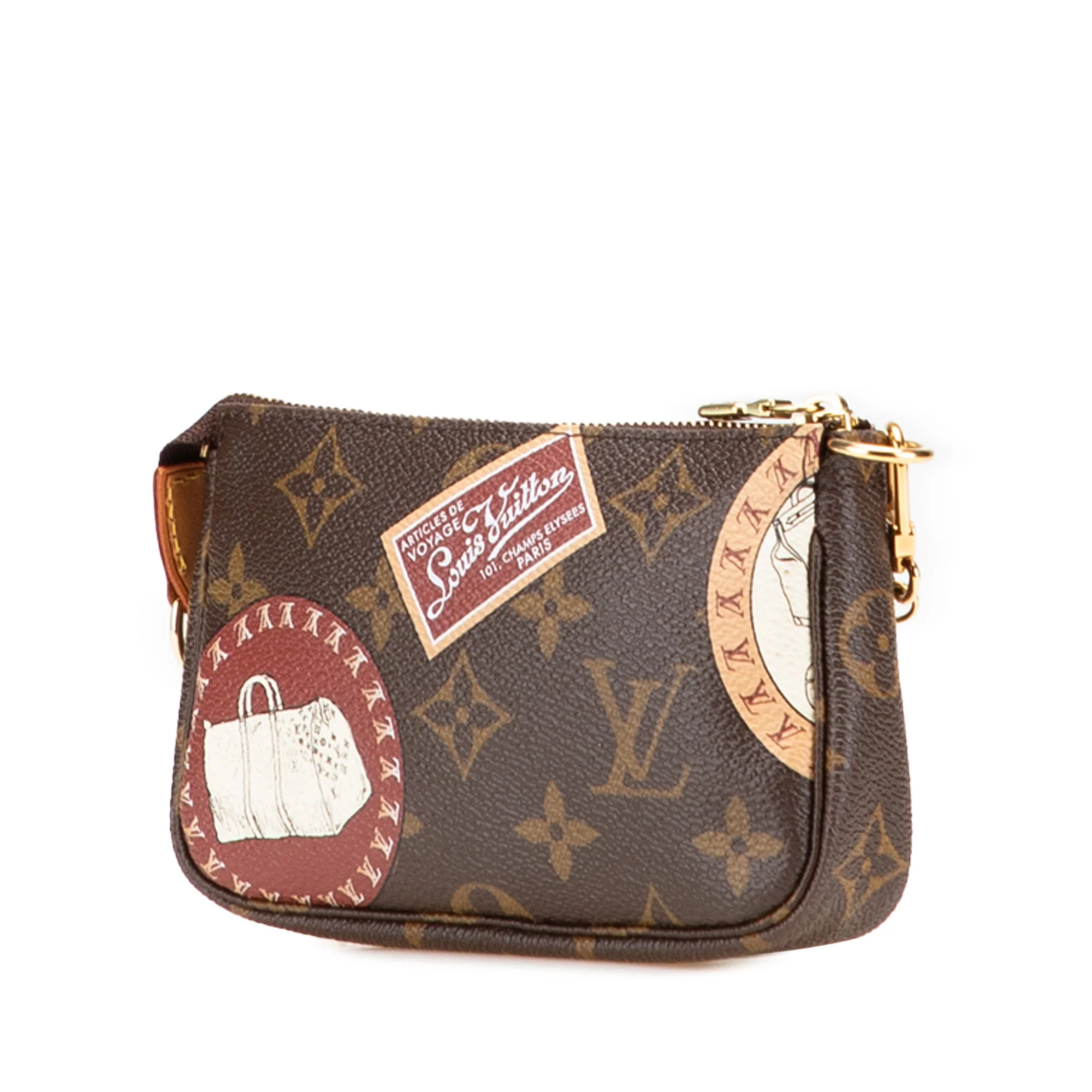 Louis Vuitton | Pre-Owned Monogram Patch Mini Pochette Accessoires | Brown - Image 3