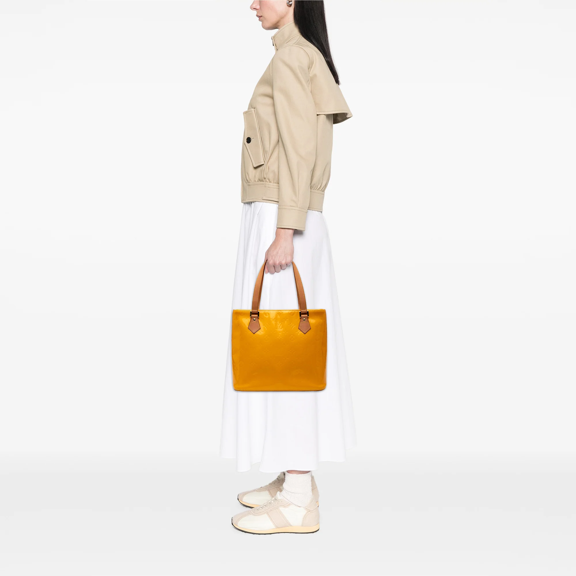 Louis Vuitton | Pre-Owned Monogram Vernis Houston | Yellow/Light Yellow - Image 10